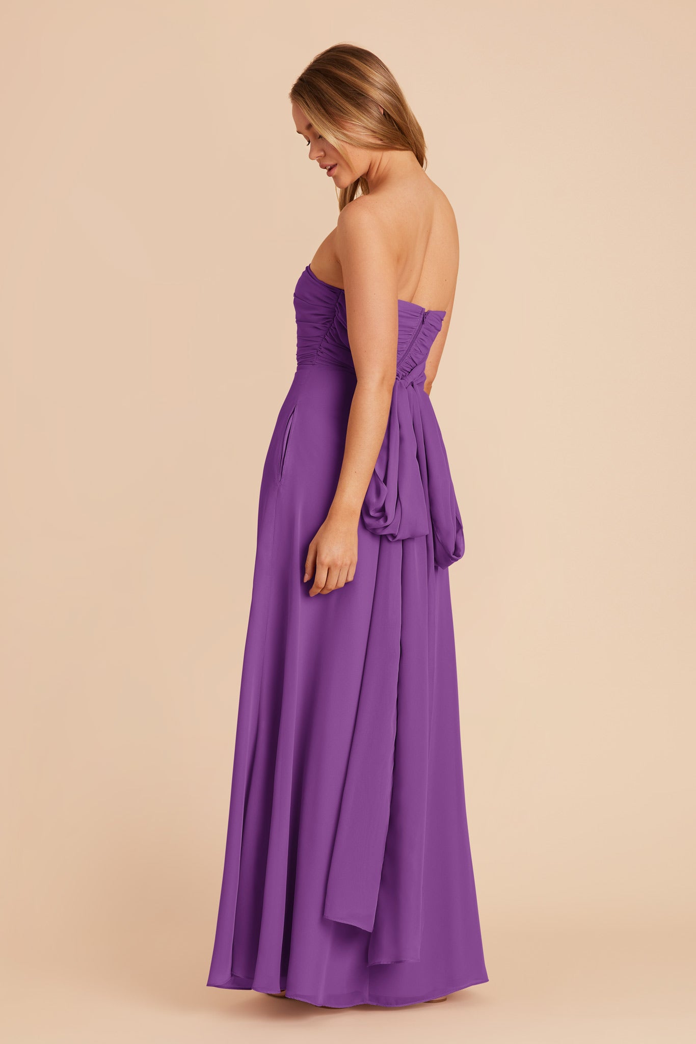 Amethyst Cara Chiffon Dress by Birdy Grey