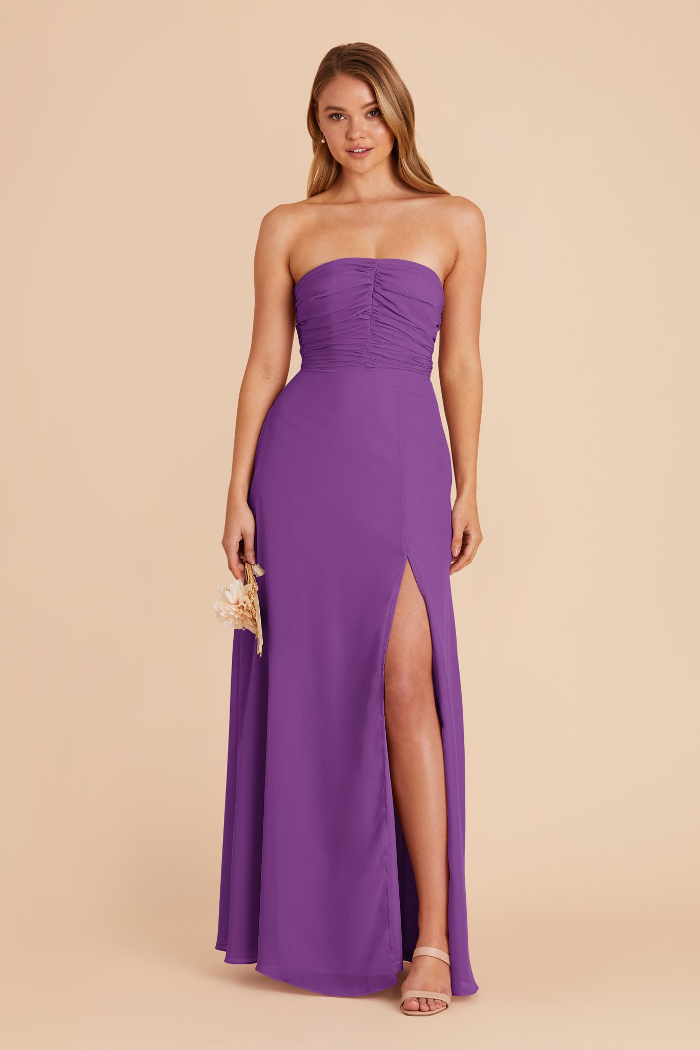 Amethyst Cara Chiffon Dress by Birdy Grey