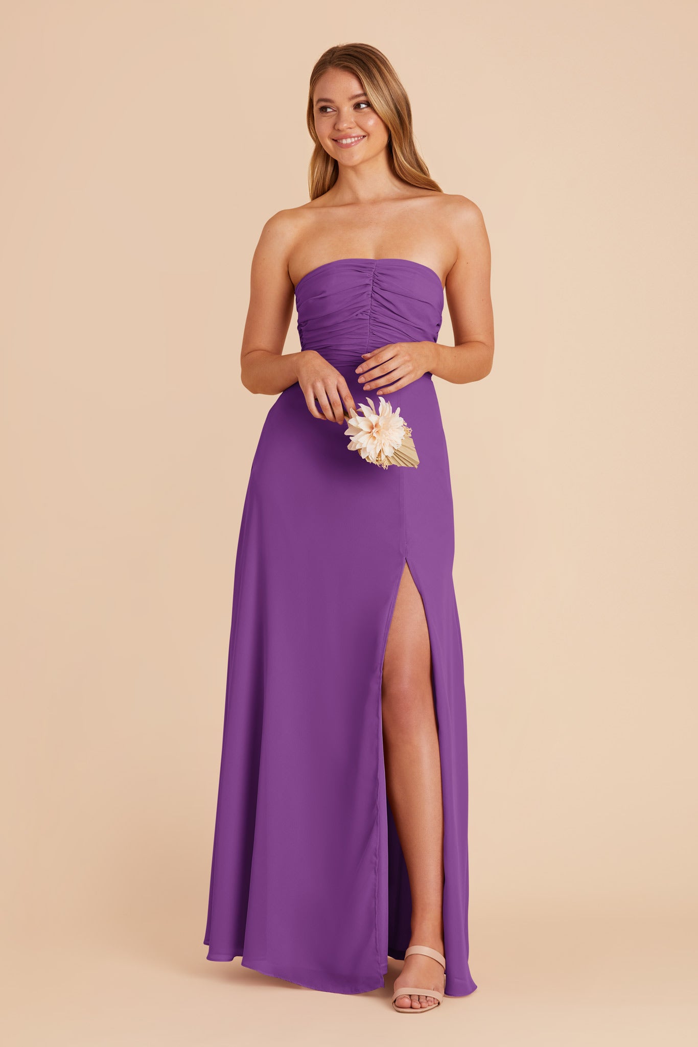 Amethyst Cara Chiffon Dress by Birdy Grey