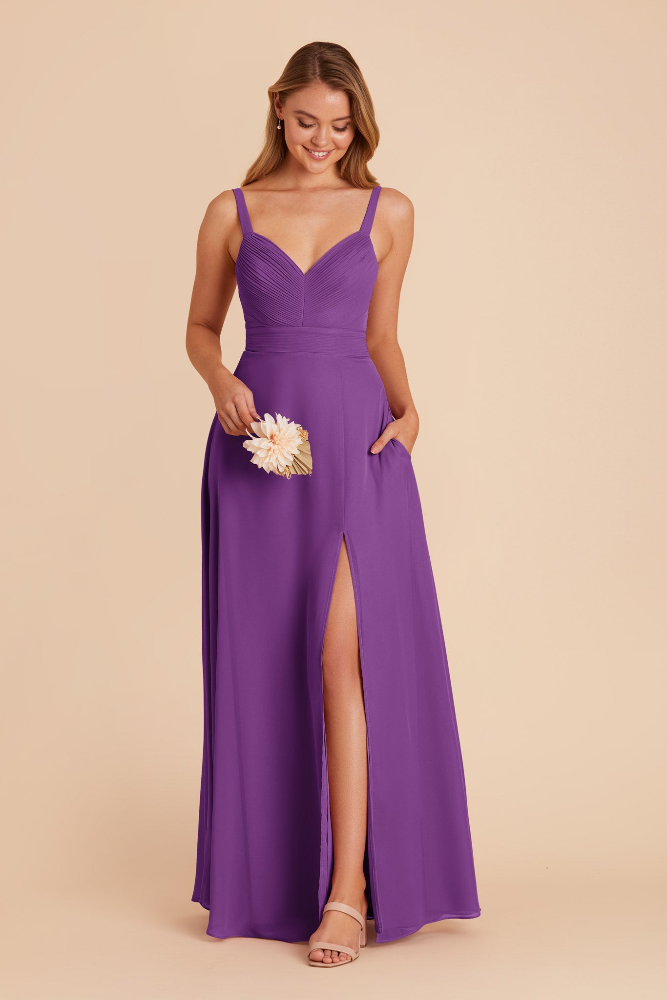 Amethyst Deborah Chiffon Dress by Birdy Grey