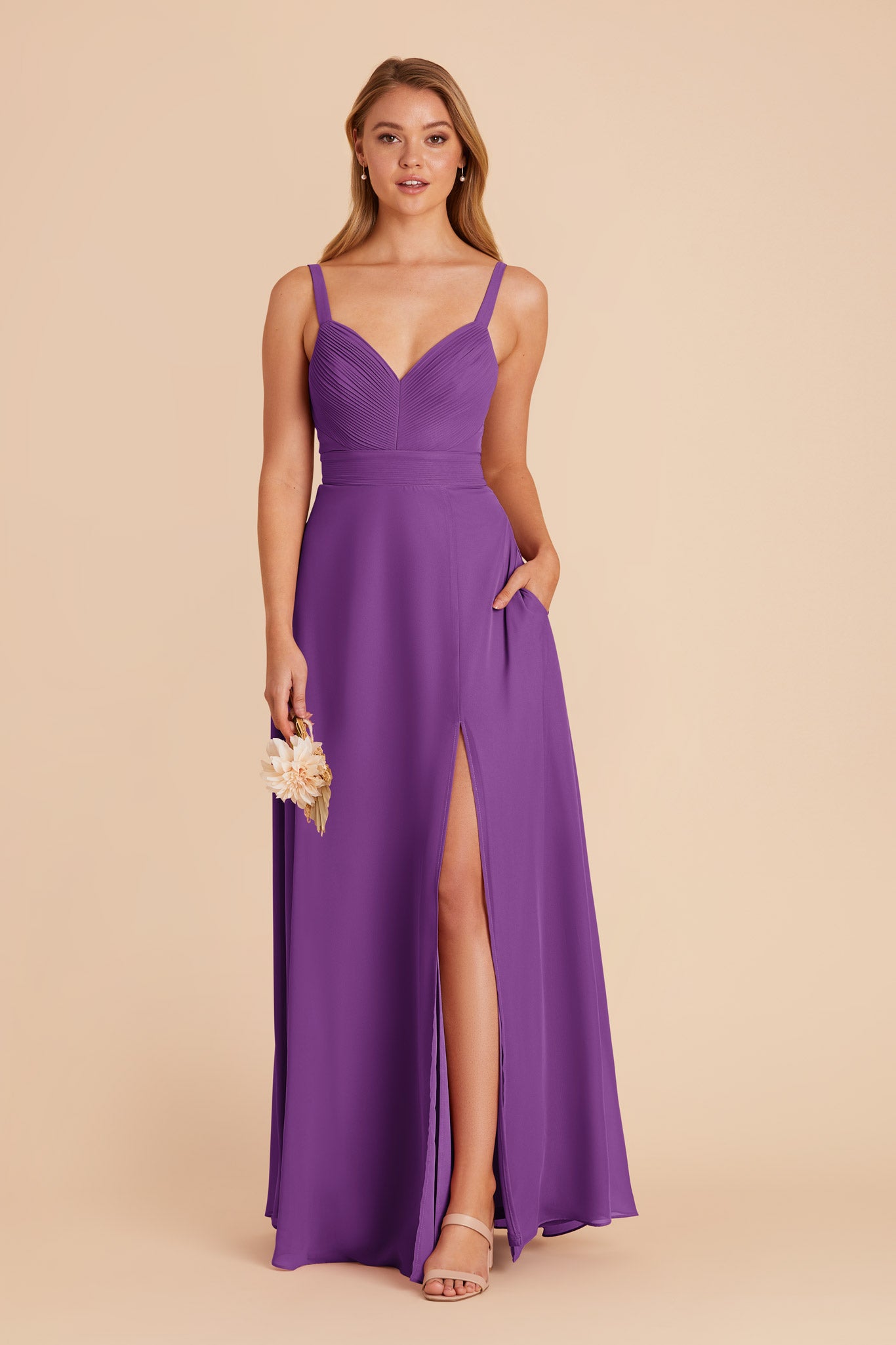 Amethyst Deborah Chiffon Dress by Birdy Grey