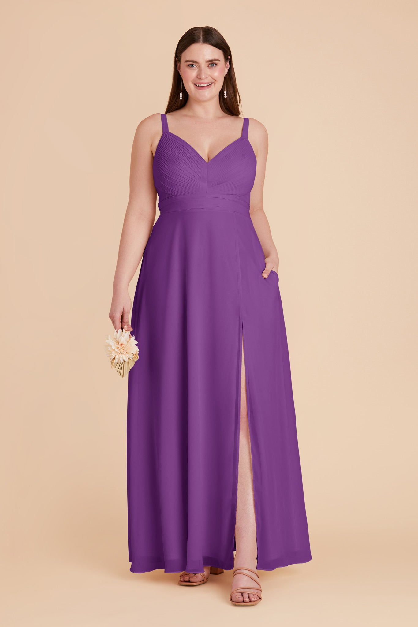 Amethyst Deborah Chiffon Dress by Birdy Grey