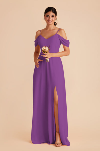 Amethyst Devin Convertible Dress with Slit by Birdy Grey