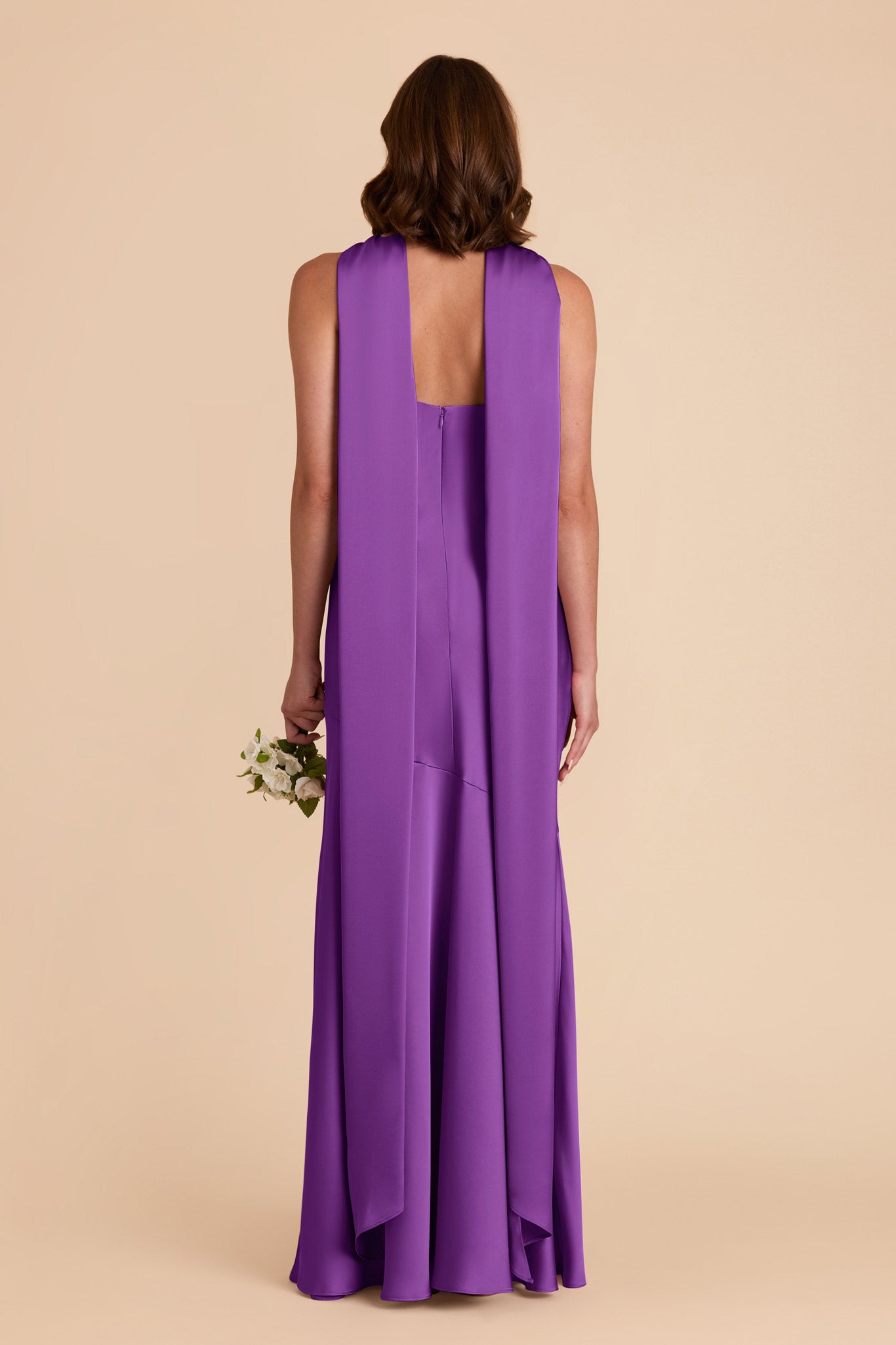 Amethyst Eileen Matte Satin Dress by Birdy Grey