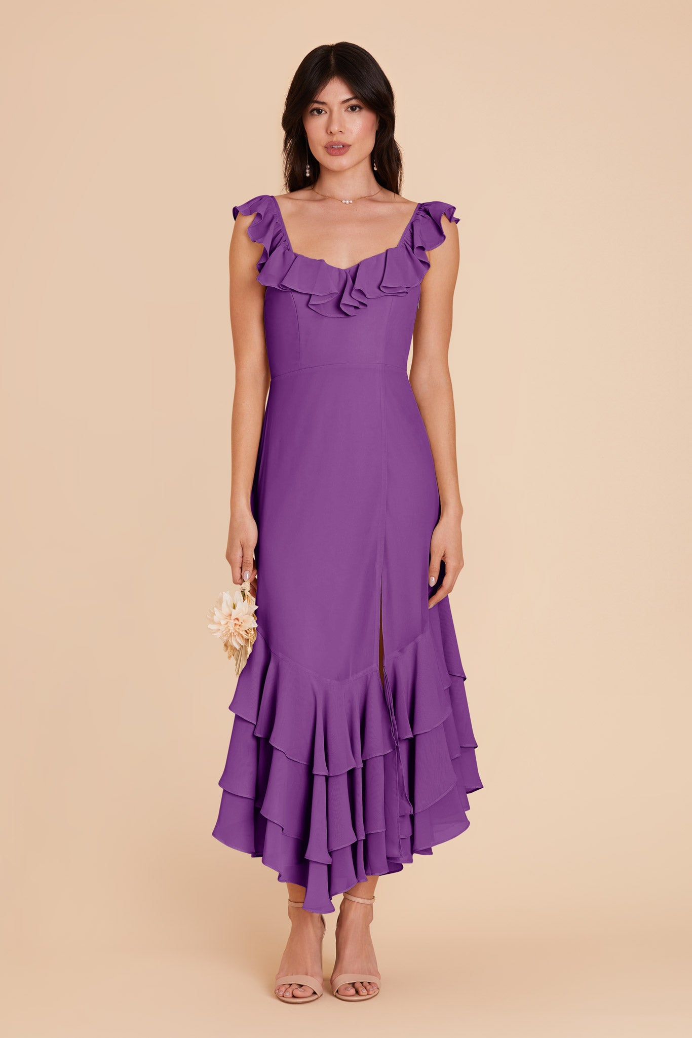 Amethyst Ginny Chiffon Dress by Birdy Grey