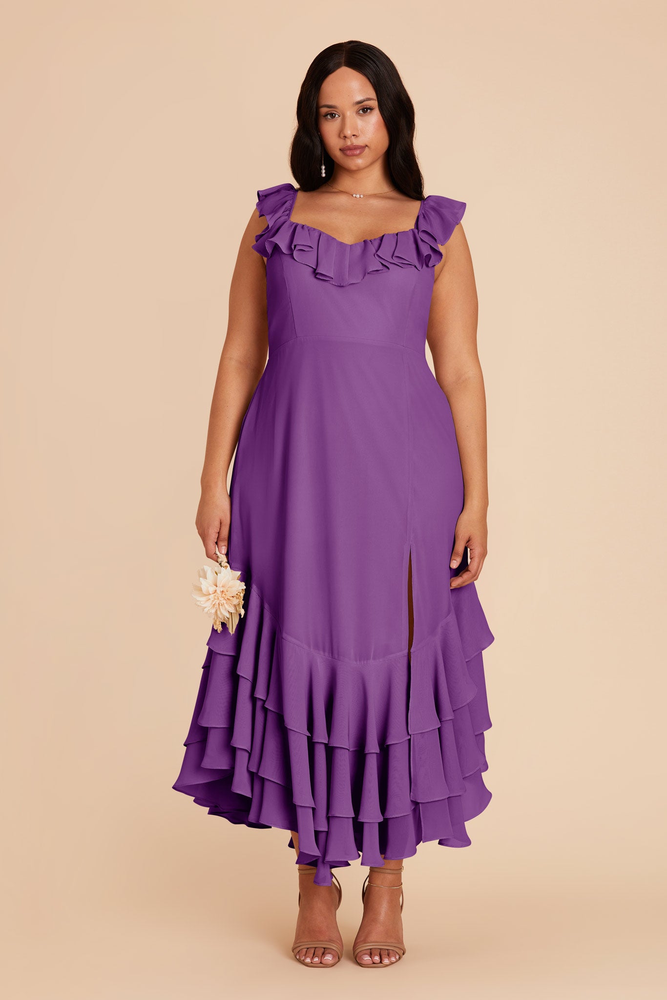 Amethyst Ginny Chiffon Dress by Birdy Grey