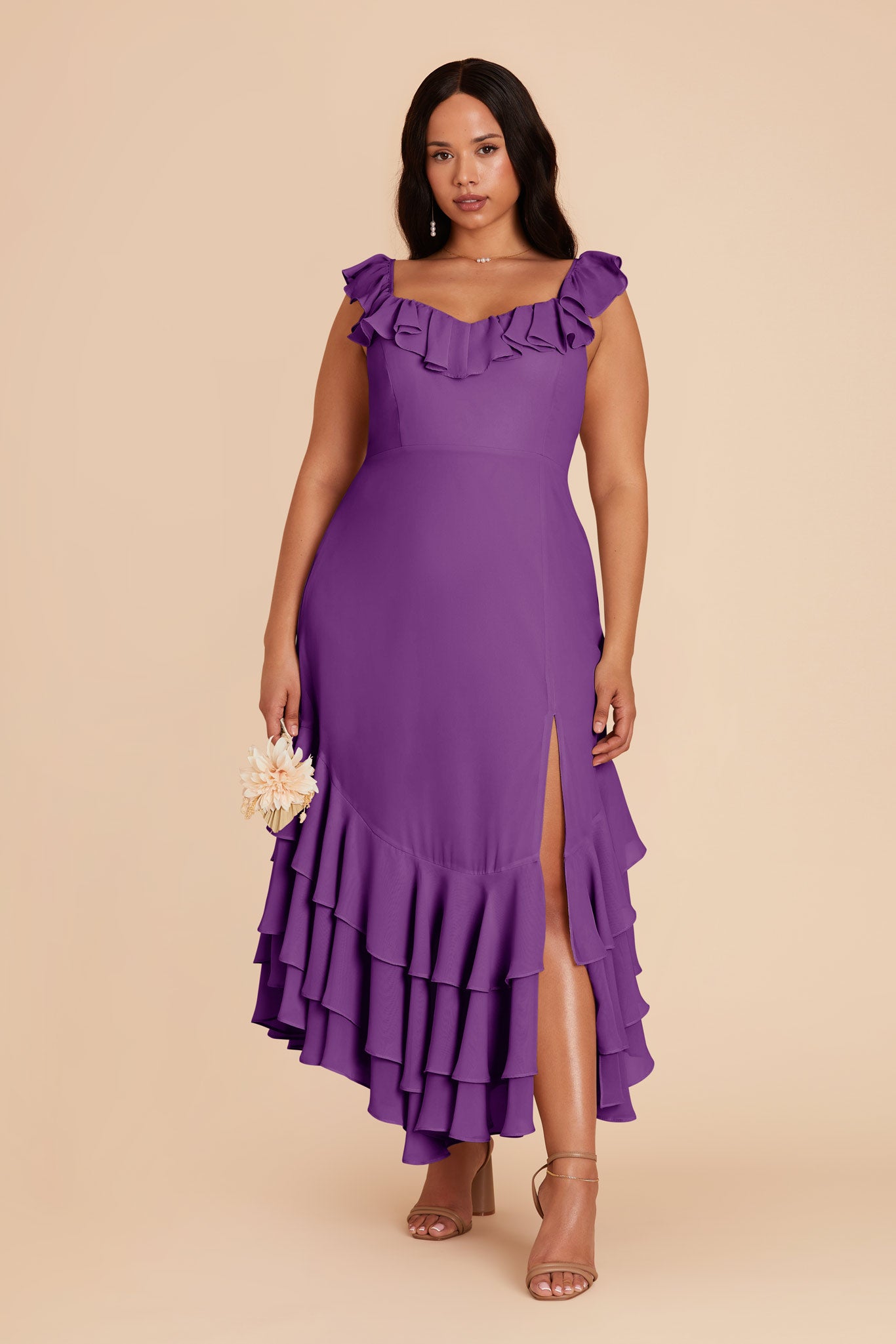 Amethyst Ginny Chiffon Dress by Birdy Grey