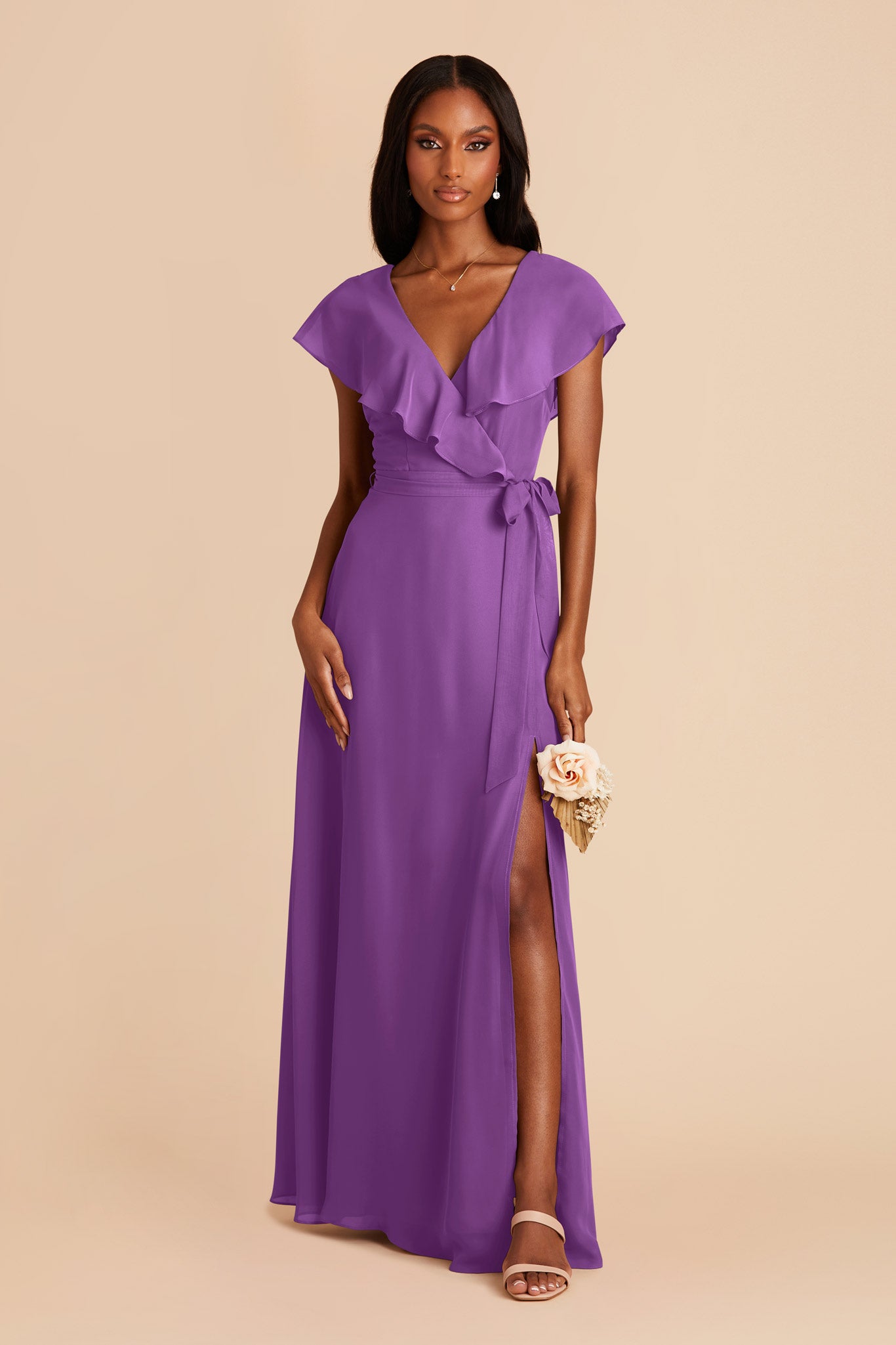 Amethyst Jackson Chiffon Dress by Birdy Grey