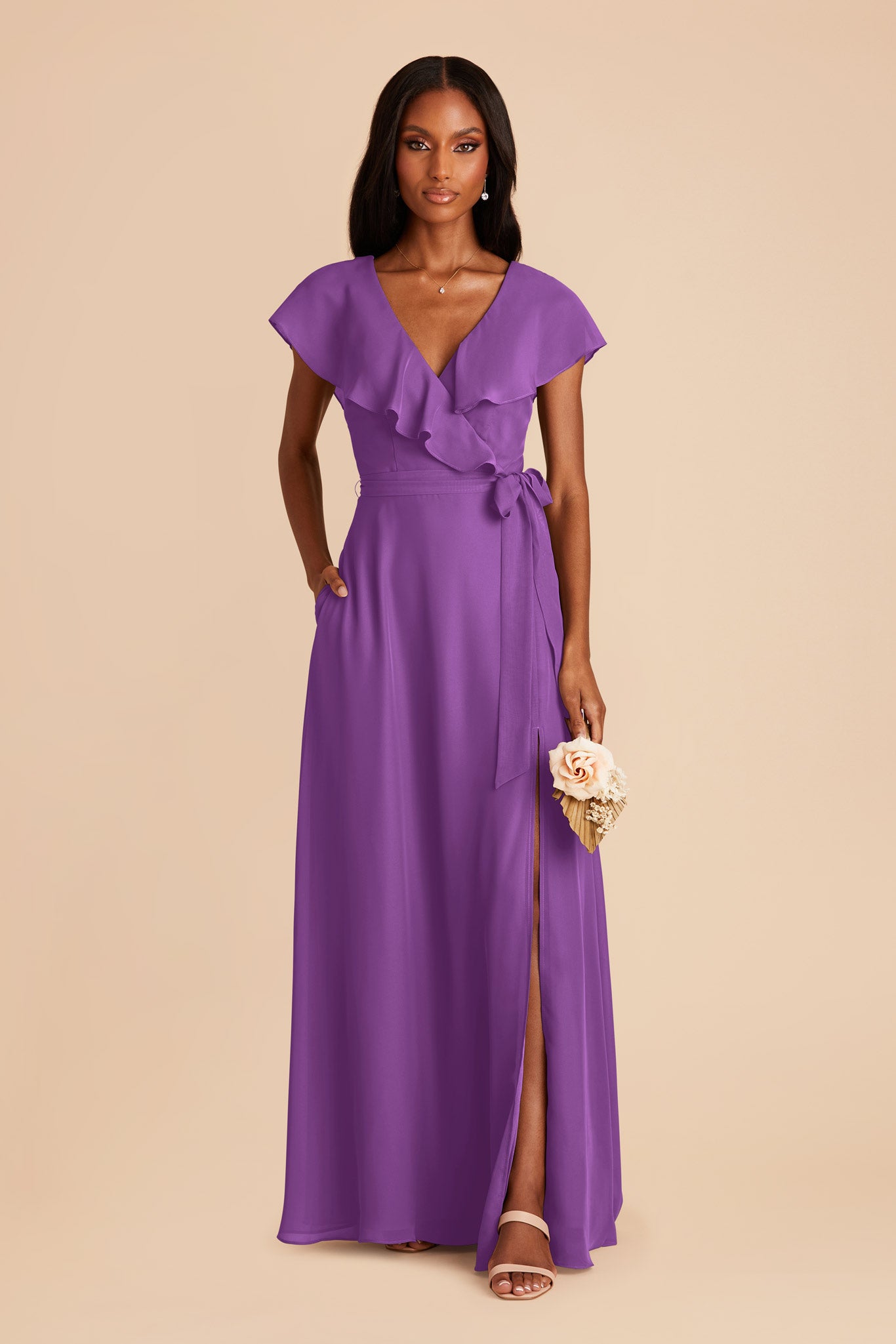 Amethyst Jackson Chiffon Dress by Birdy Grey