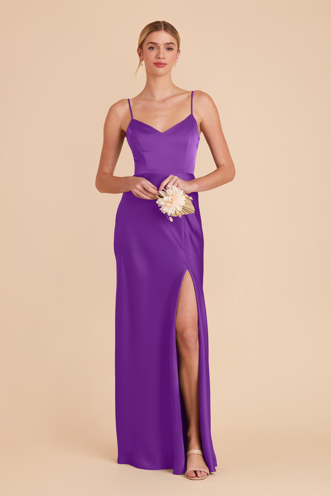 Amethyst Jay Matte Satin Dress by Birdy Grey