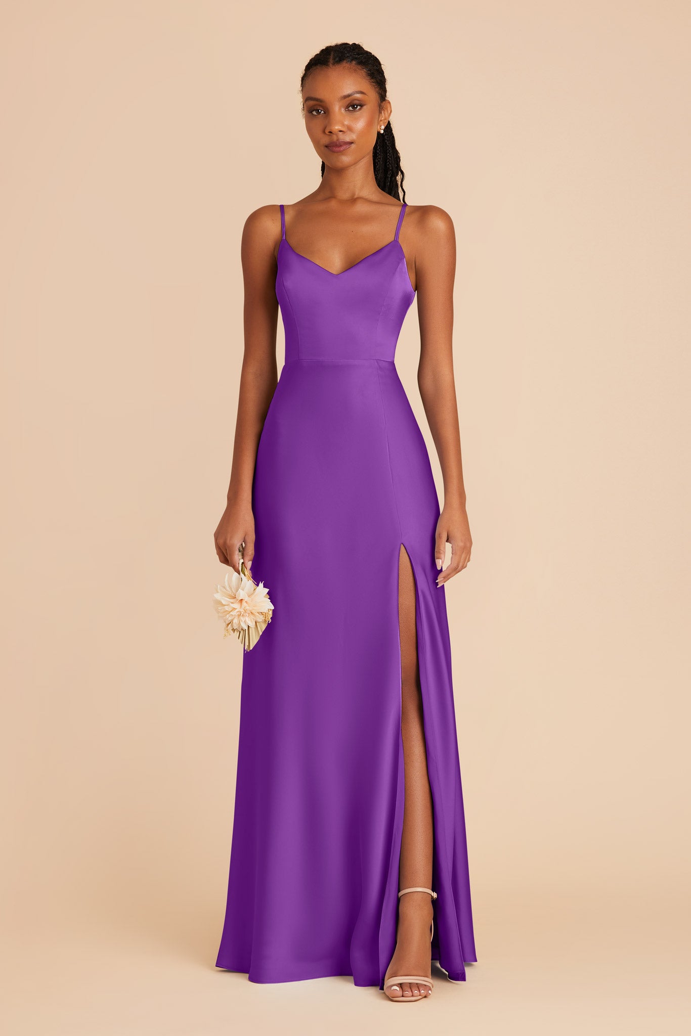 Amethyst Jay Matte Satin Dress by Birdy Grey