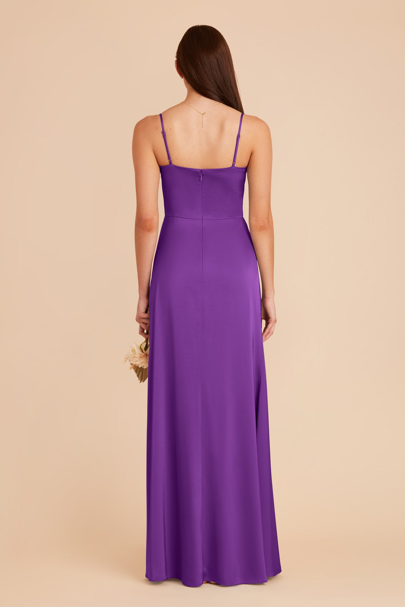 Amethyst Jennifer Matte Satin Dress by Birdy Grey