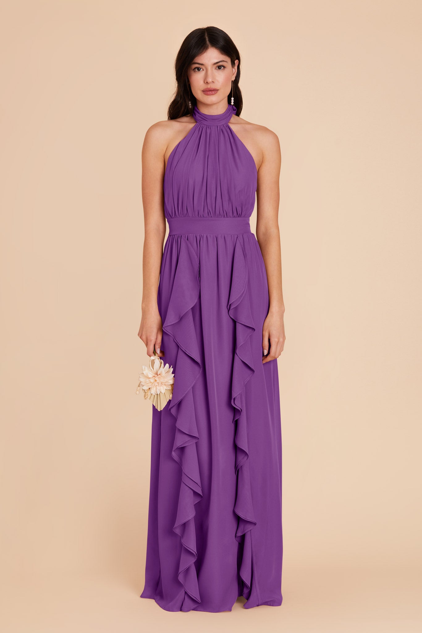 Amethyst Joyce Chiffon Dress by Birdy Grey