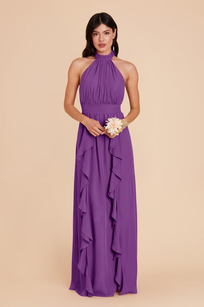 Amethyst Joyce Chiffon Dress by Birdy Grey