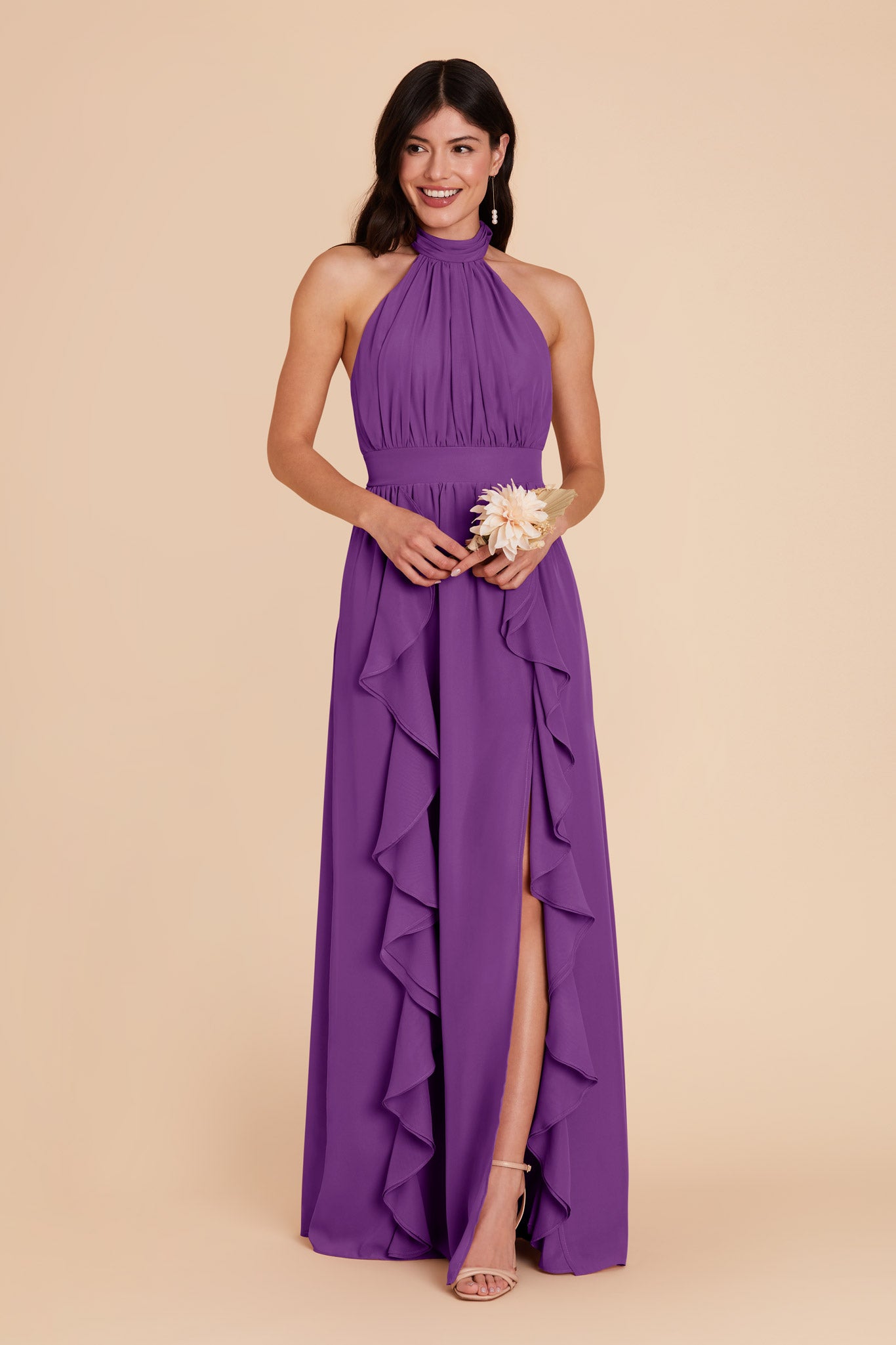 Amethyst Joyce Chiffon Dress by Birdy Grey