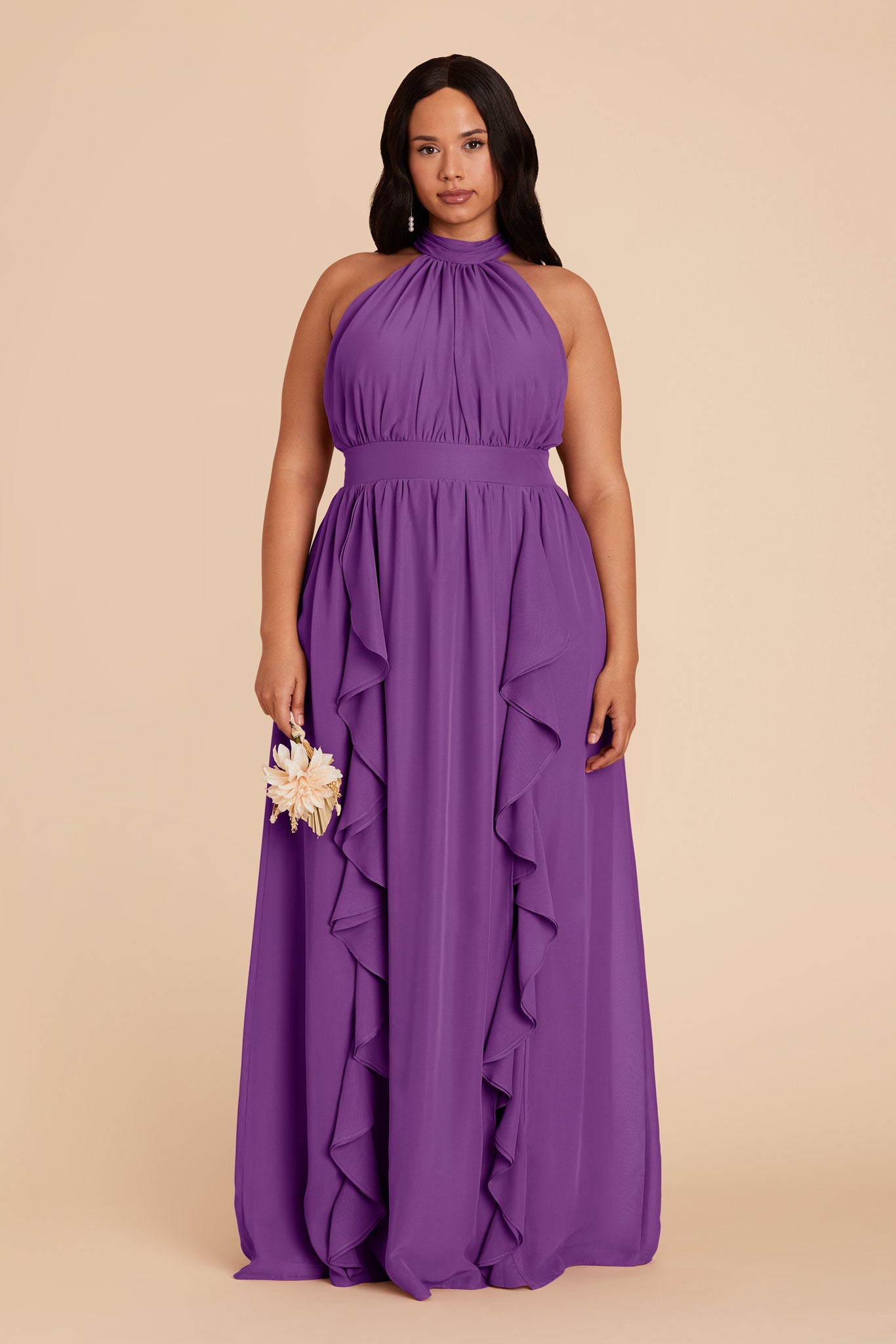 Amethyst Joyce Chiffon Dress by Birdy Grey