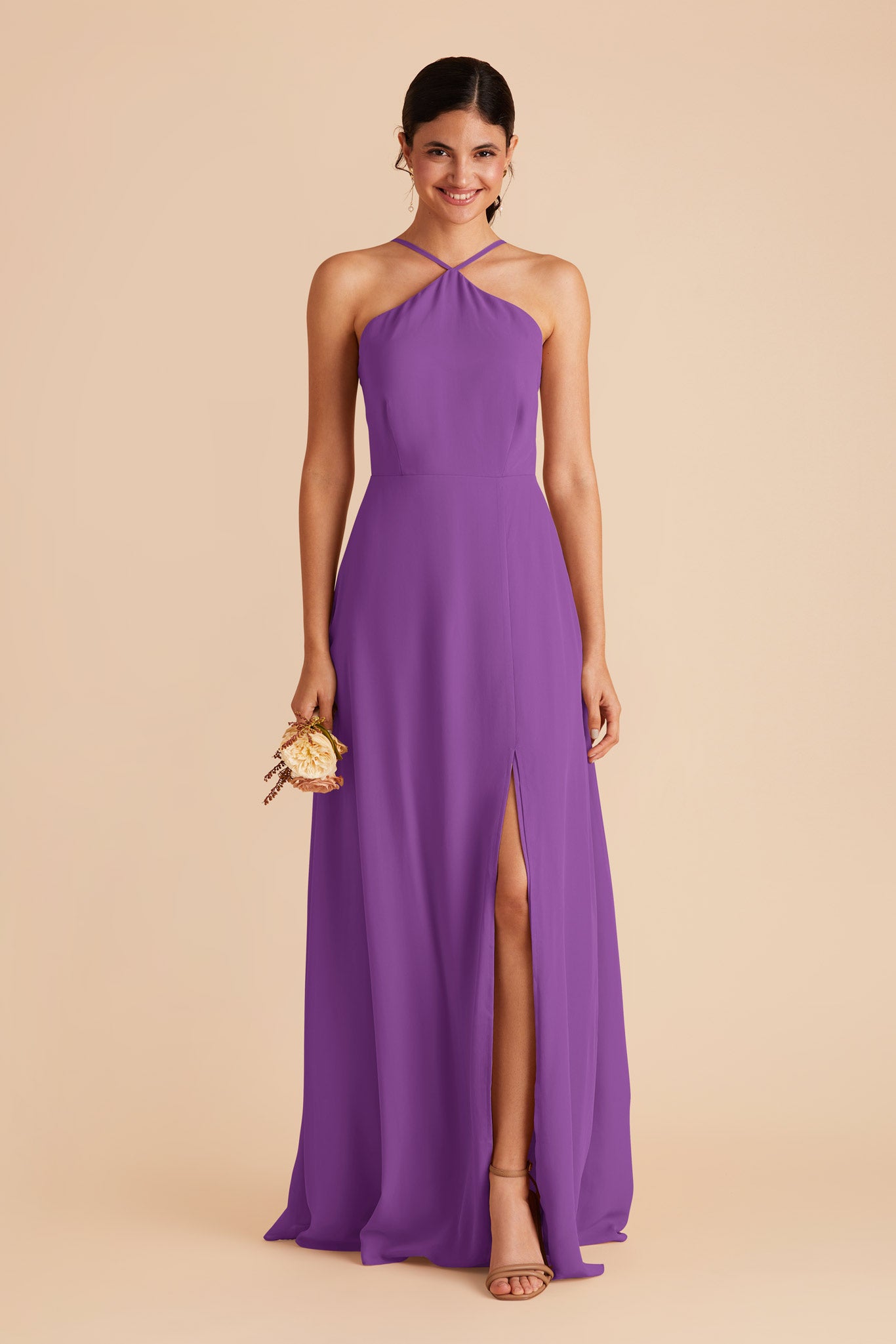 Amethyst Juliet Chiffon Dress by Birdy Grey