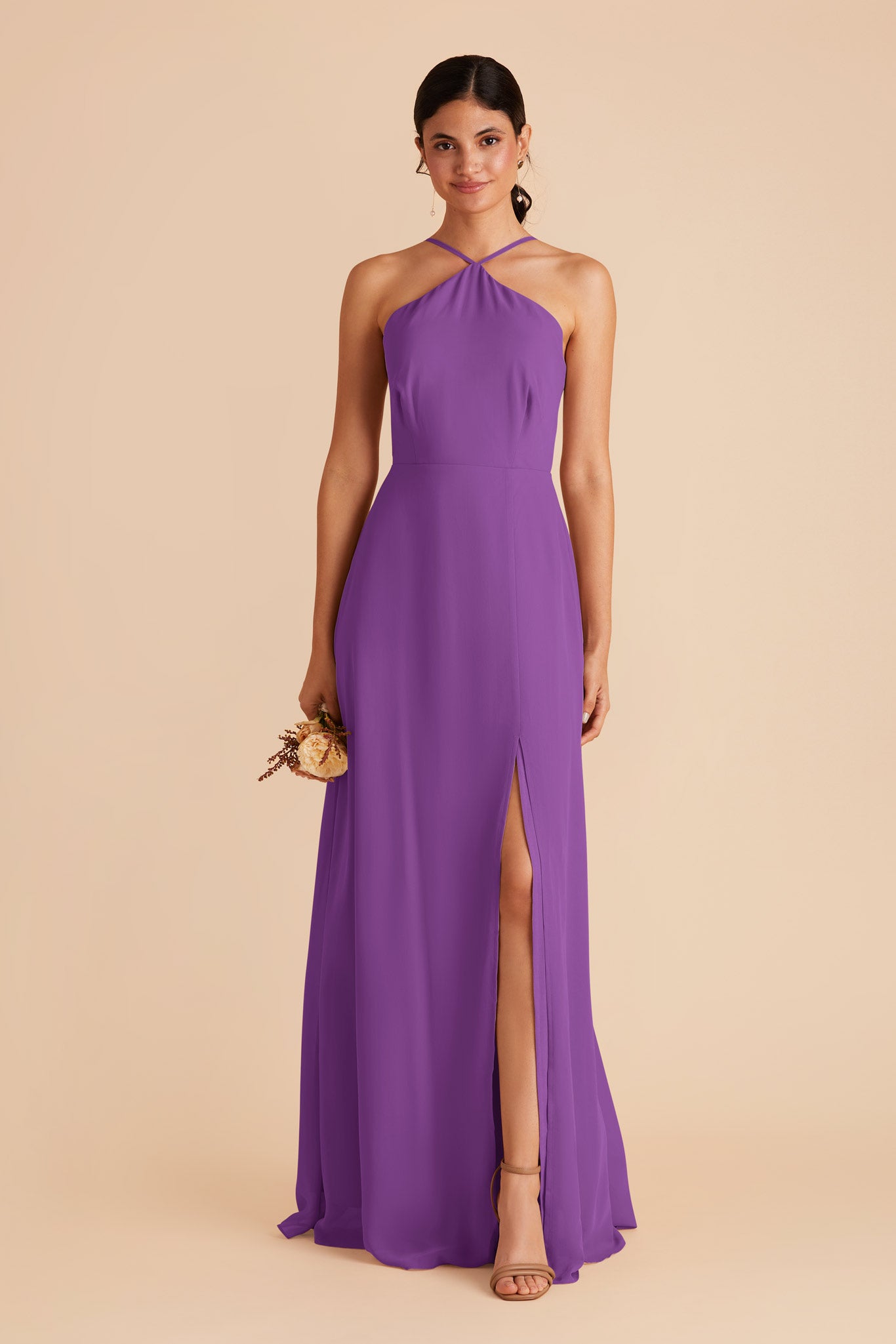 Amethyst Juliet Chiffon Dress by Birdy Grey