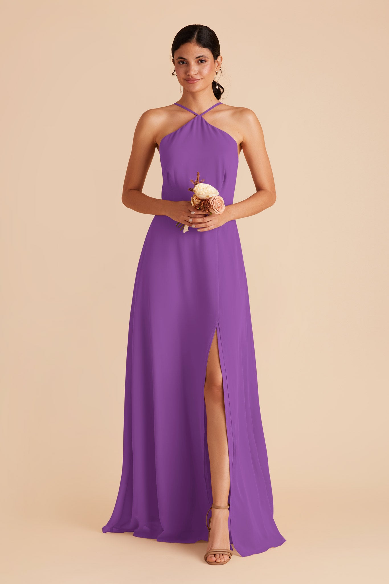 Amethyst Juliet Chiffon Dress by Birdy Grey