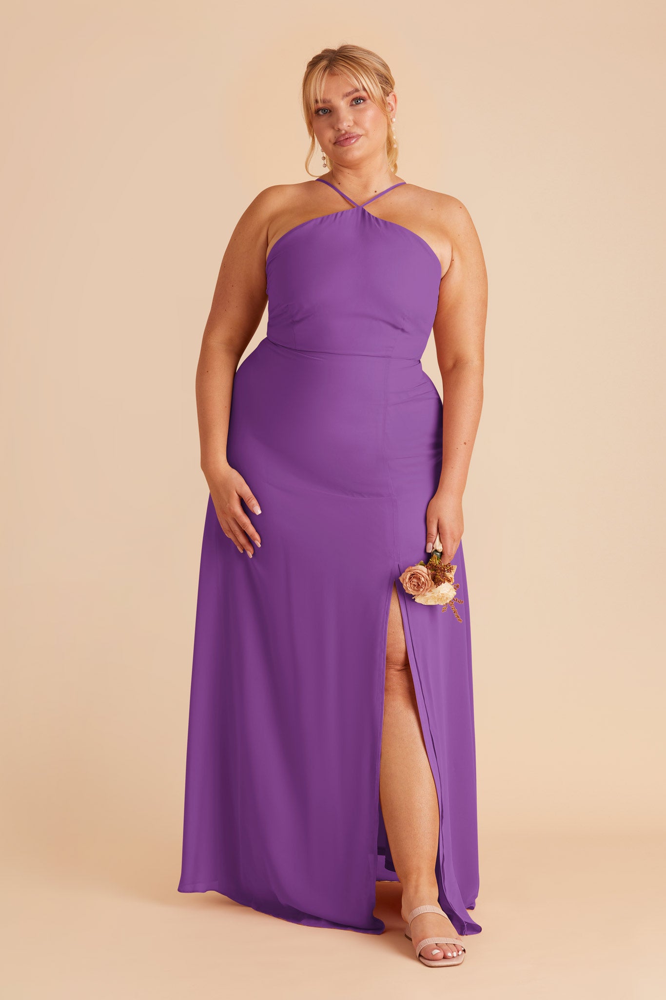 Amethyst Juliet Chiffon Dress by Birdy Grey