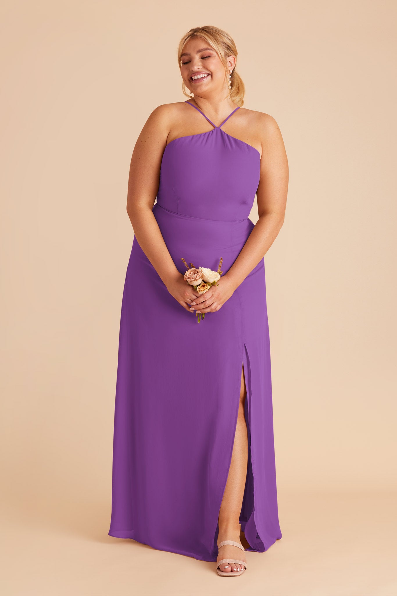 Amethyst Juliet Chiffon Dress by Birdy Grey