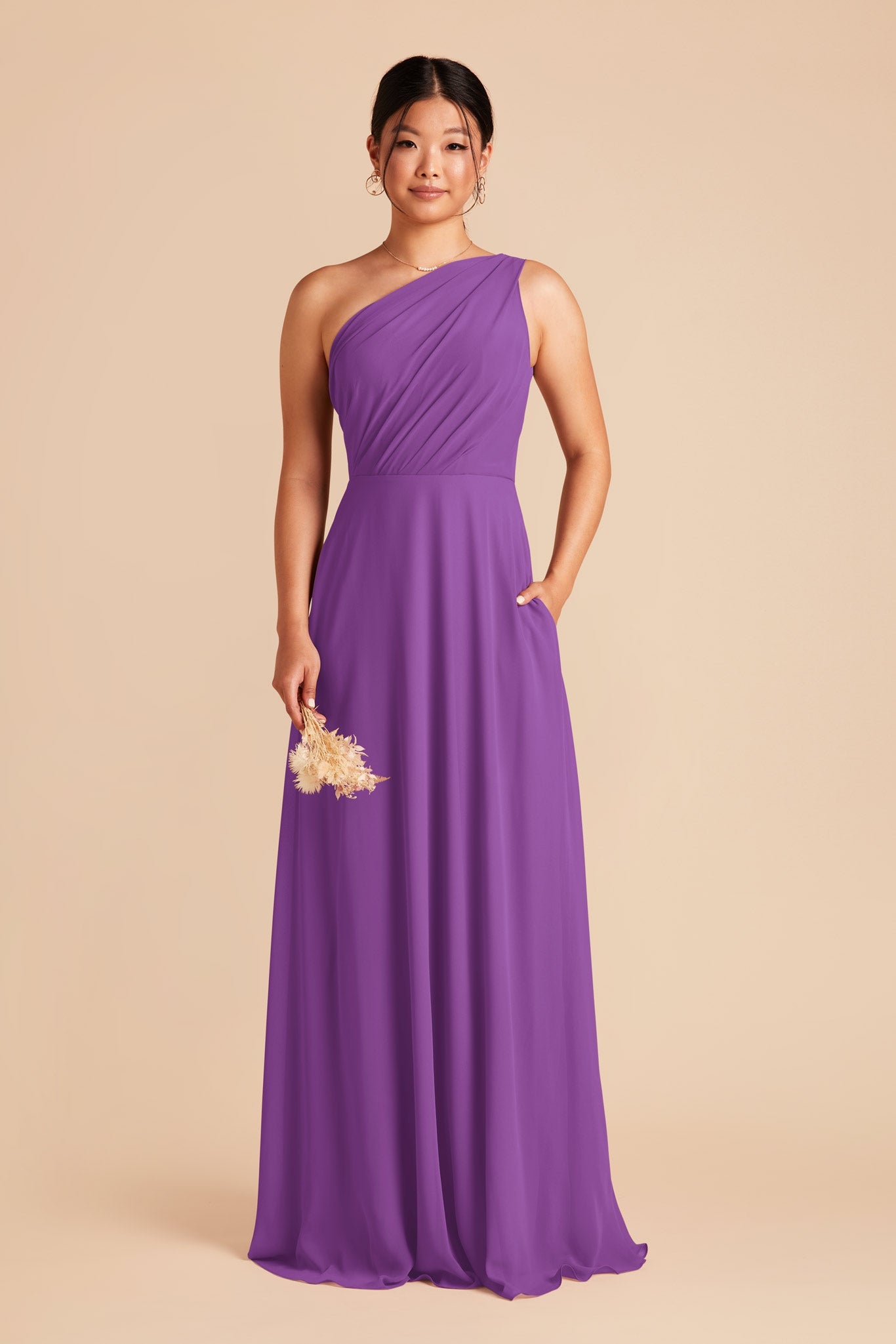 Amethyst Kira Chiffon Dress by Birdy Grey