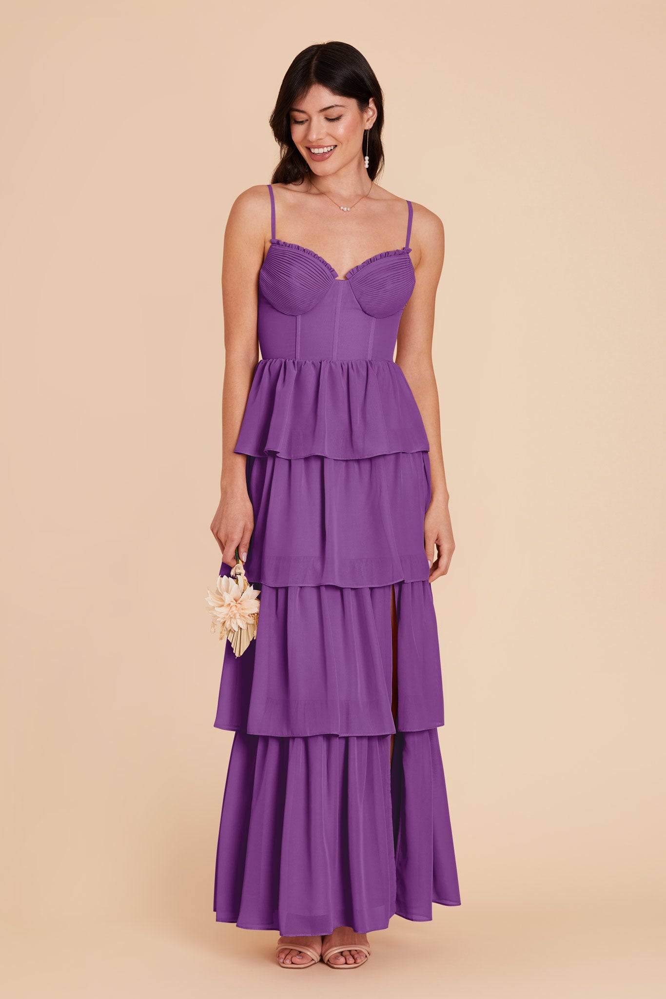 Amethyst Lola Chiffon Dress by Birdy Grey