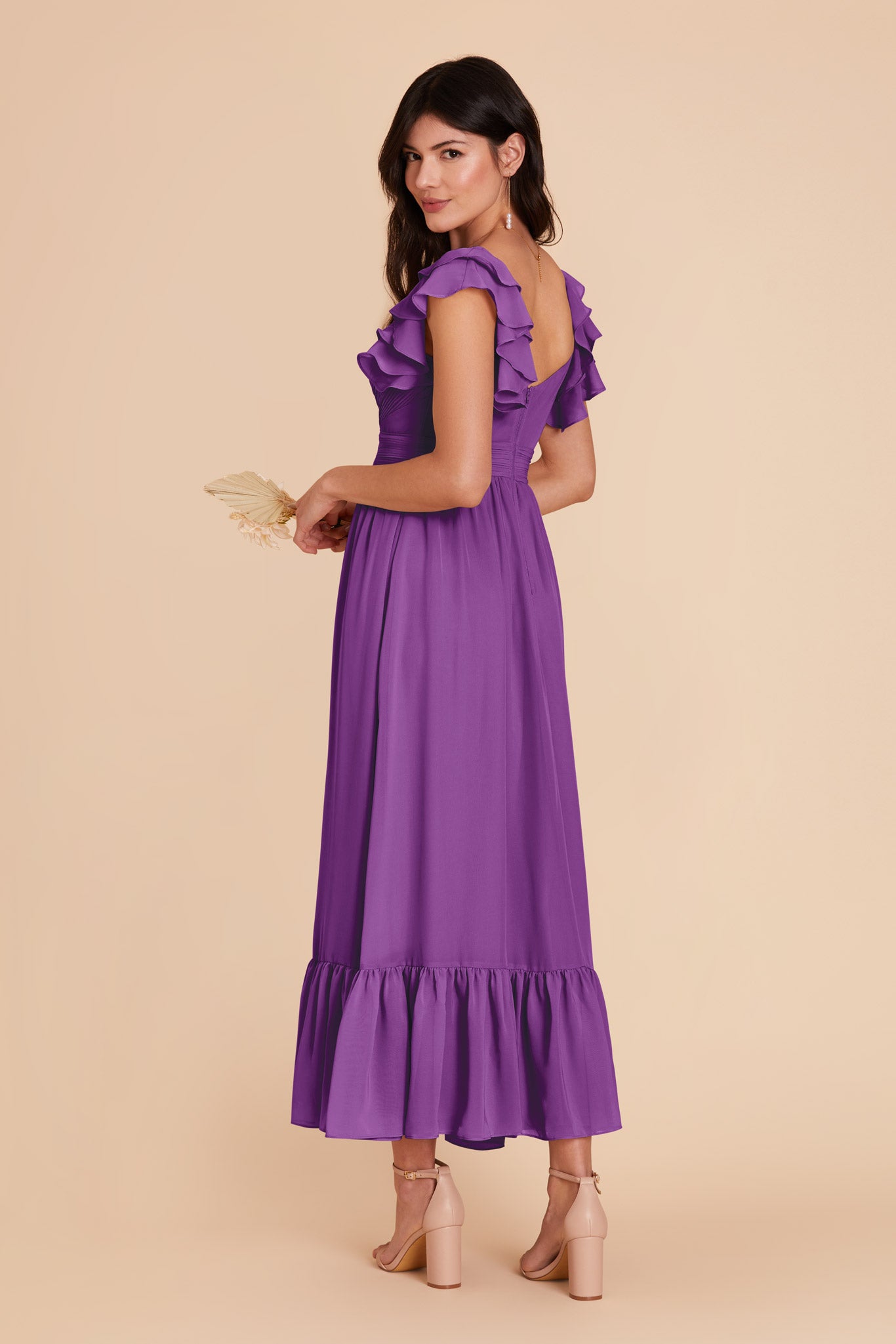 Amethyst Michelle Chiffon Dress by Birdy Grey