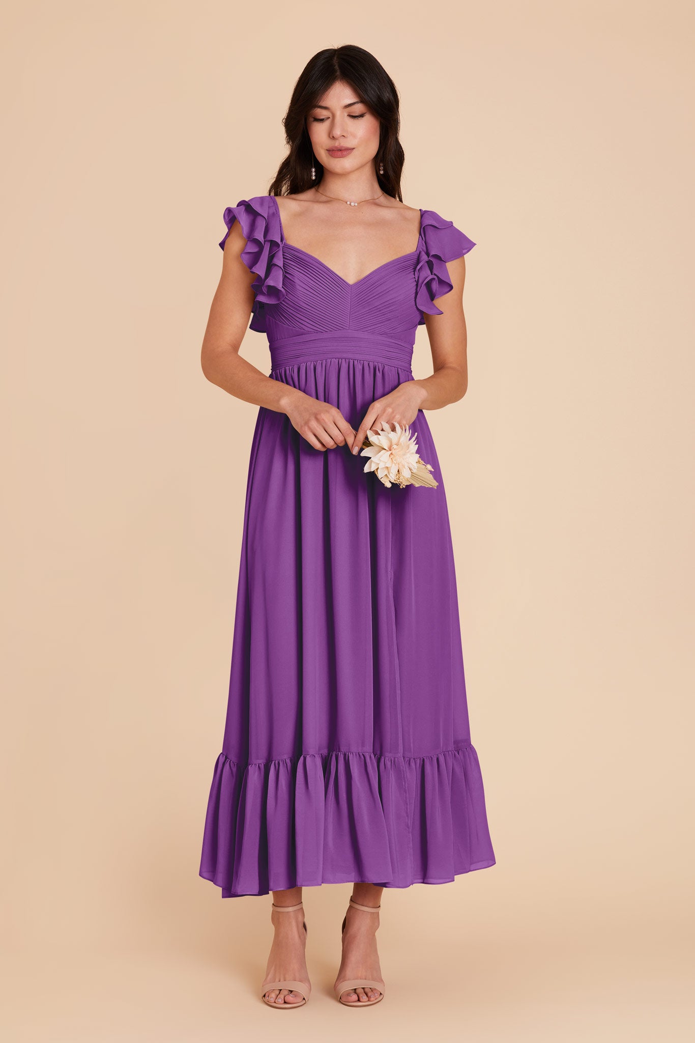 Amethyst Michelle Chiffon Dress by Birdy Grey