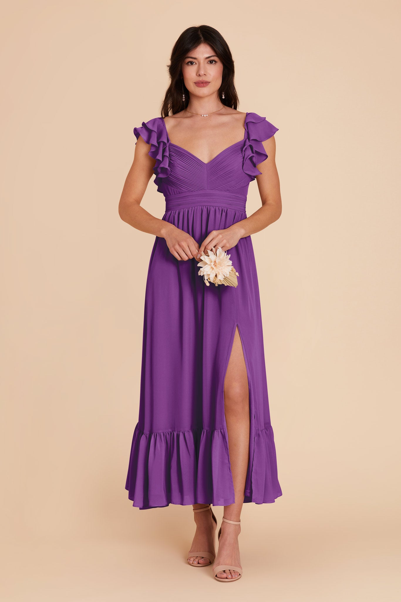 Amethyst Michelle Chiffon Dress by Birdy Grey