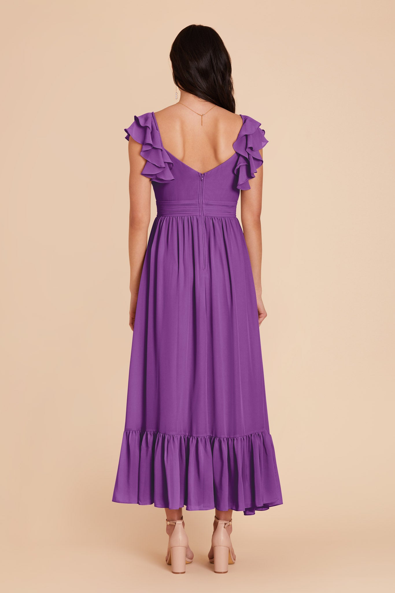 Amethyst Michelle Chiffon Dress by Birdy Grey