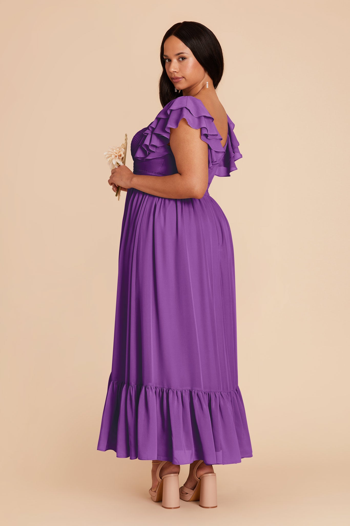 Amethyst Michelle Chiffon Dress by Birdy Grey