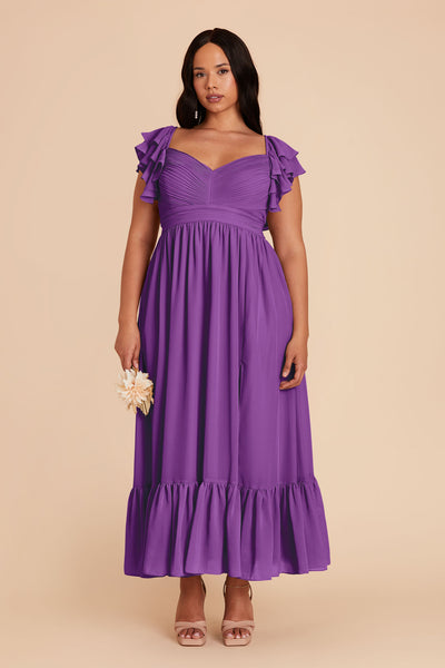 Amethyst Michelle Chiffon Dress by Birdy Grey