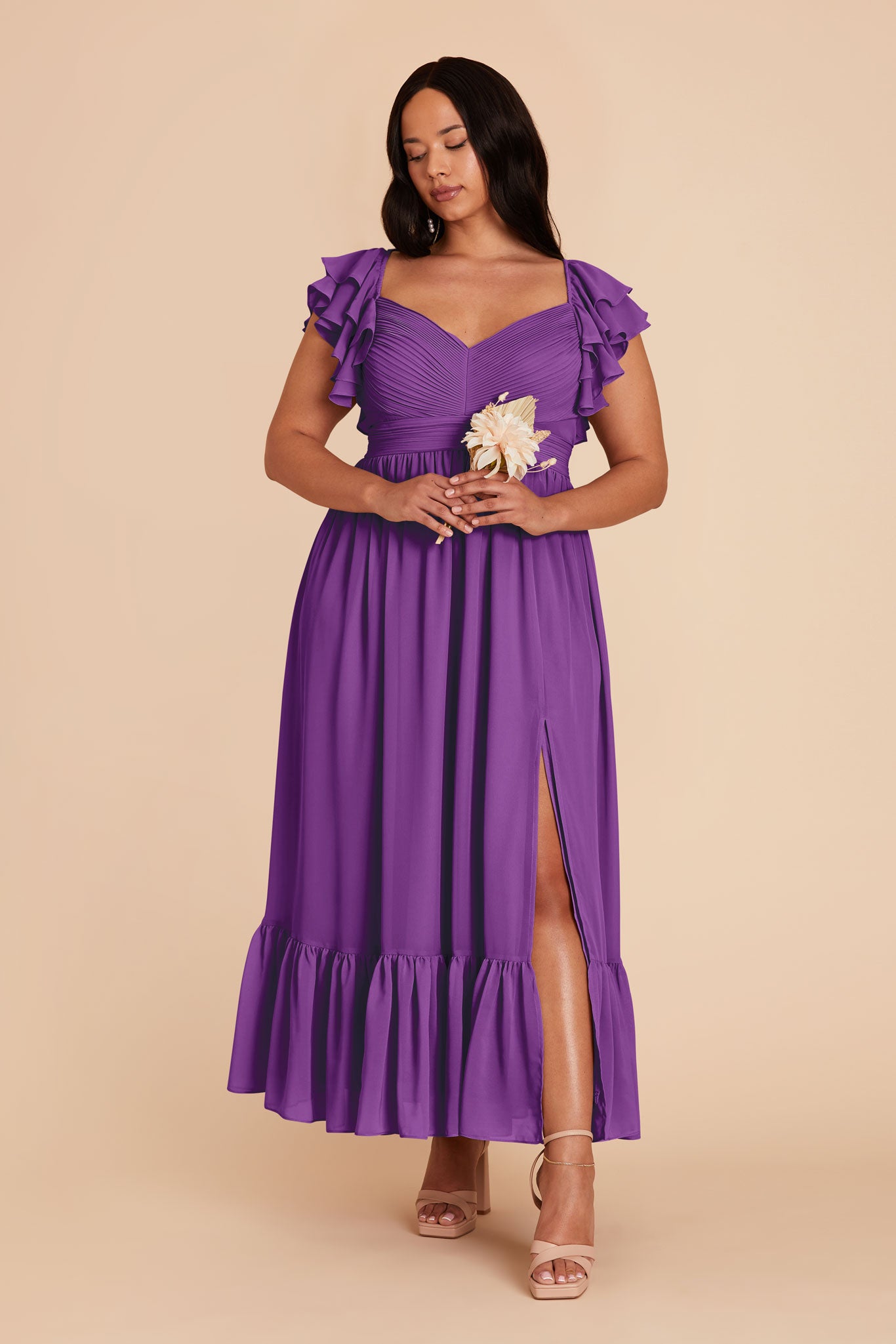 Amethyst Michelle Chiffon Dress by Birdy Grey