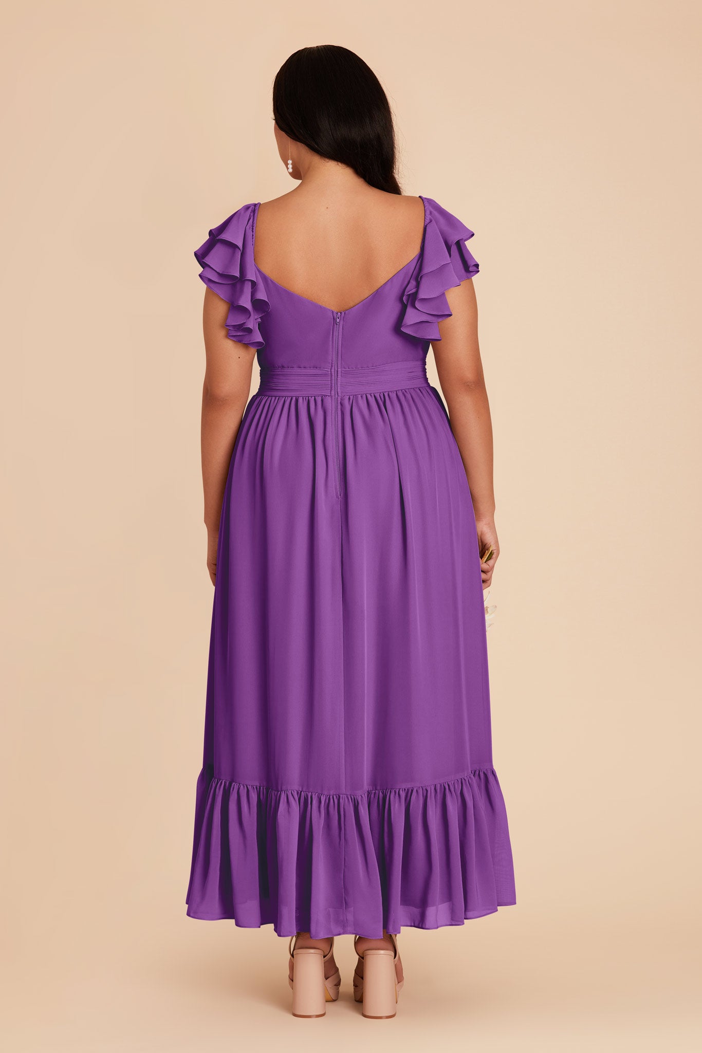 Amethyst Michelle Chiffon Dress by Birdy Grey