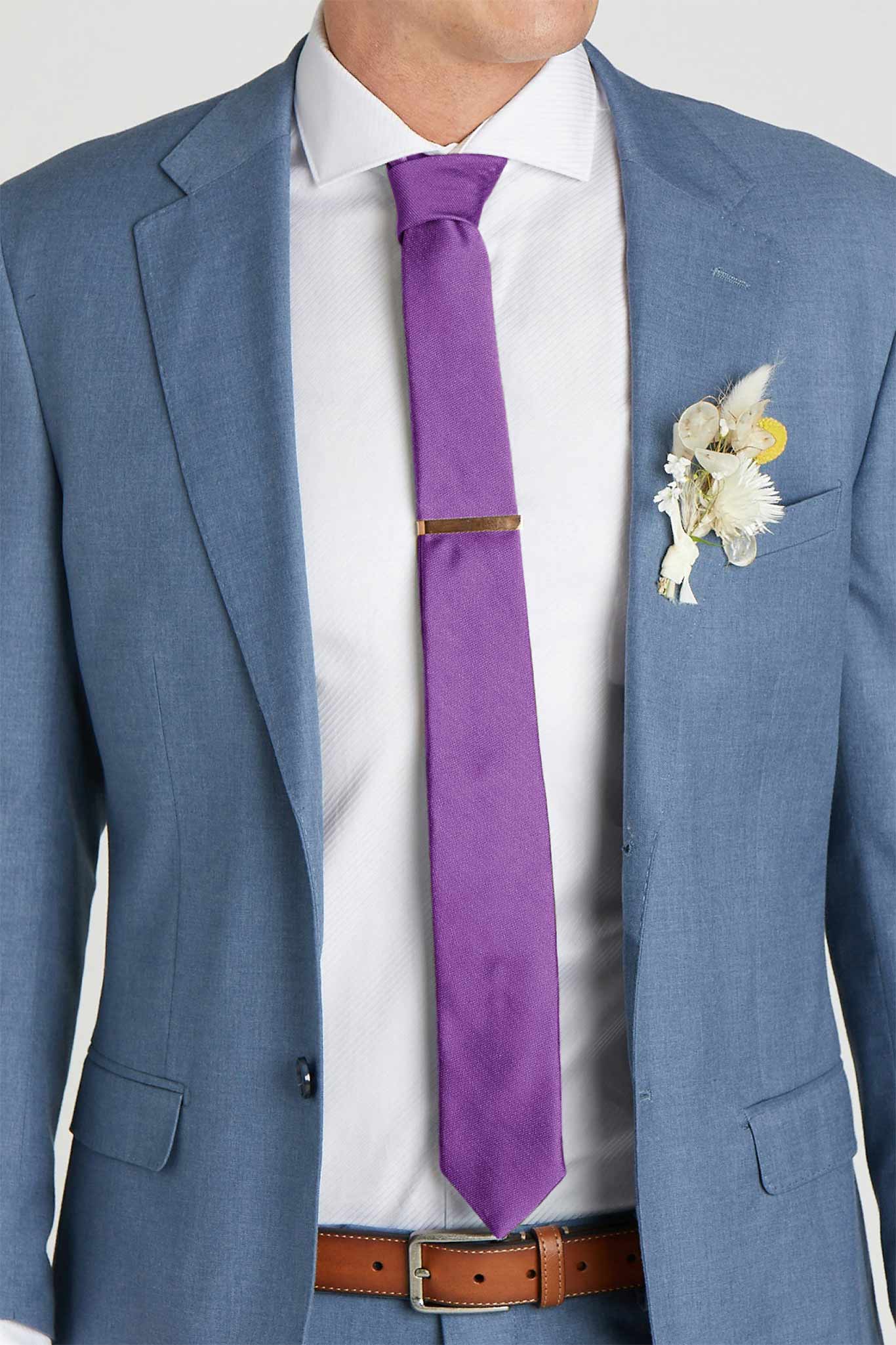 Amethyst Simon Necktie by Birdy Grey