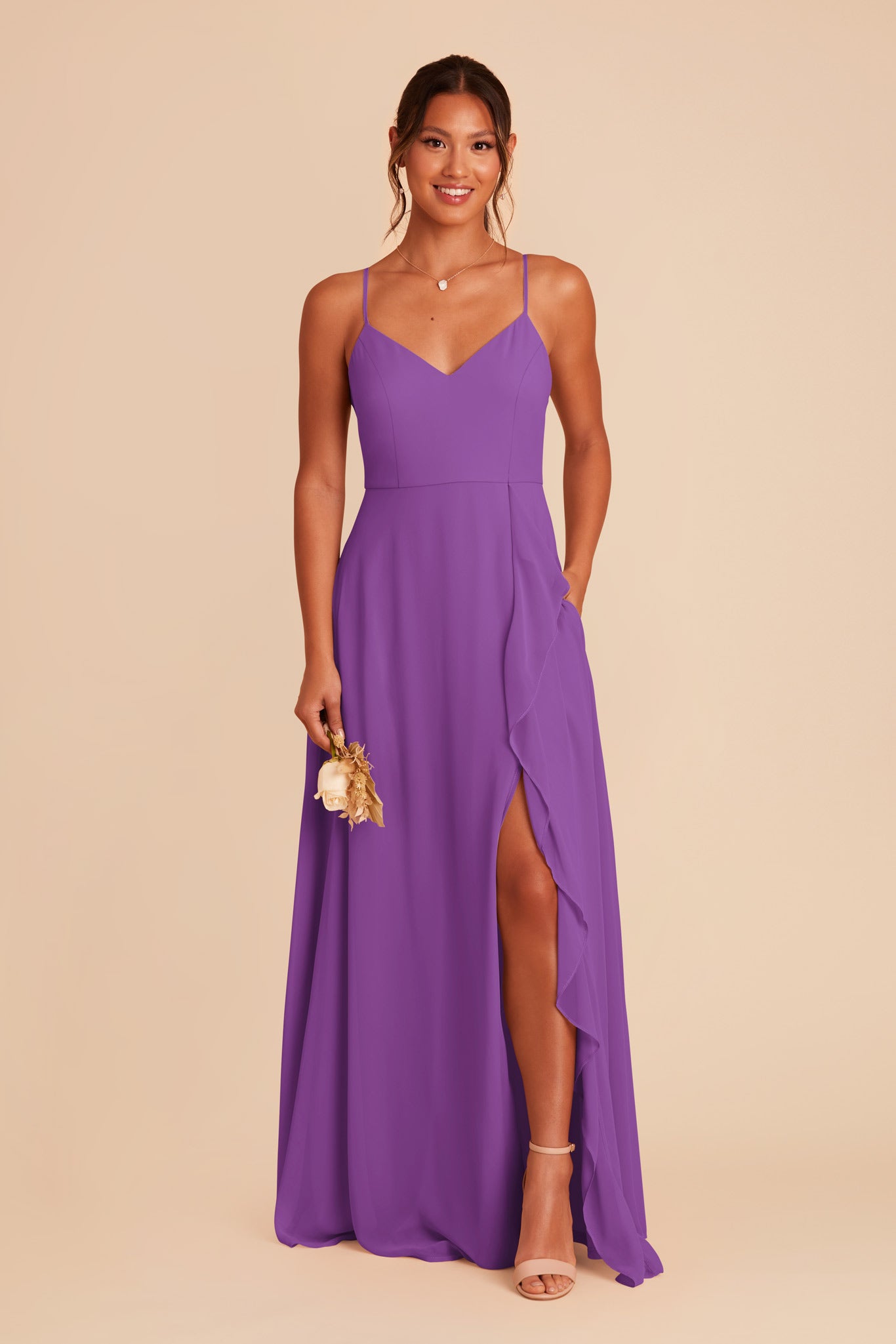 Amethyst Theresa Chiffon Dress by Birdy Grey