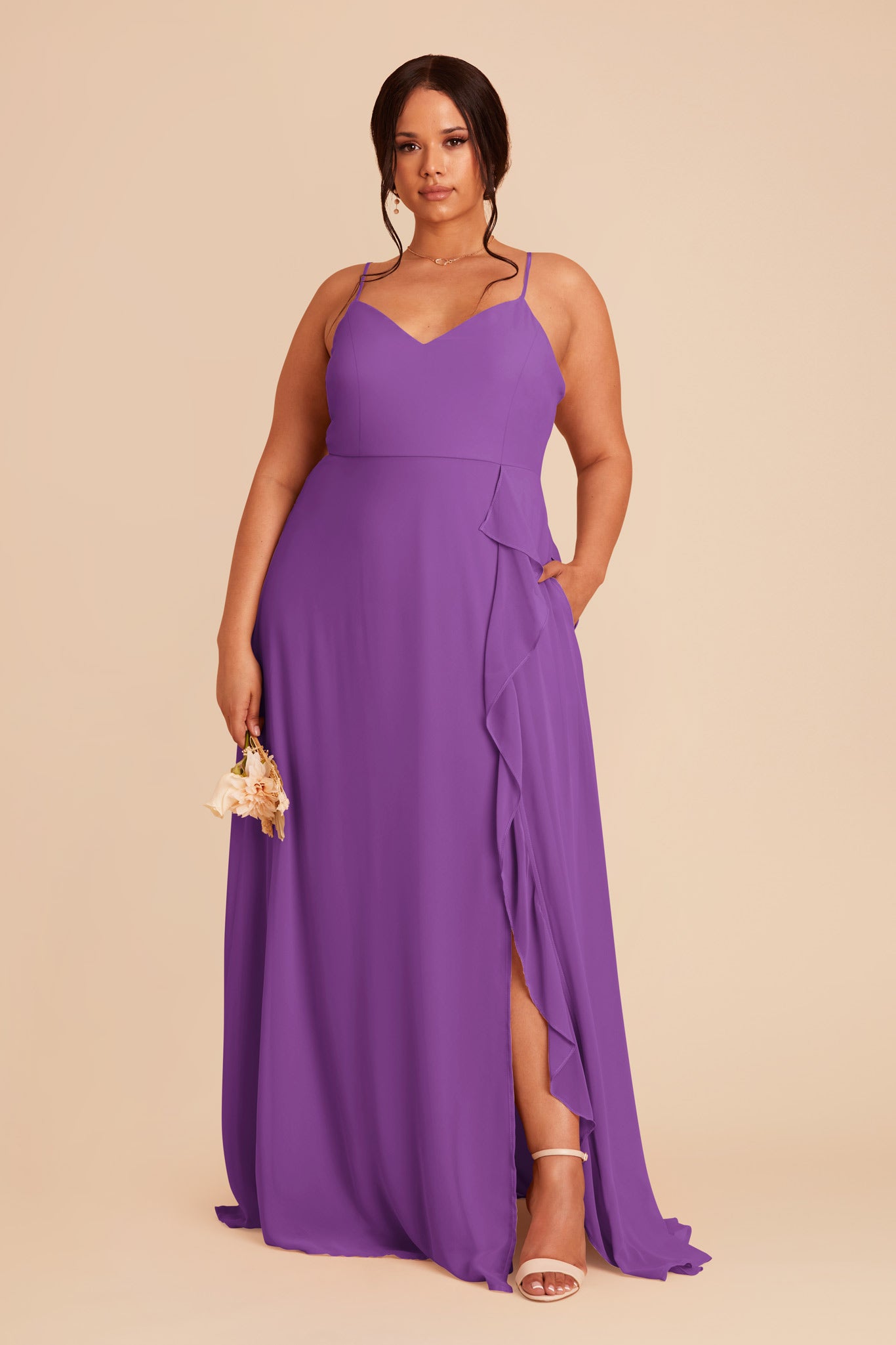 Amethyst Theresa Chiffon Dress by Birdy Grey