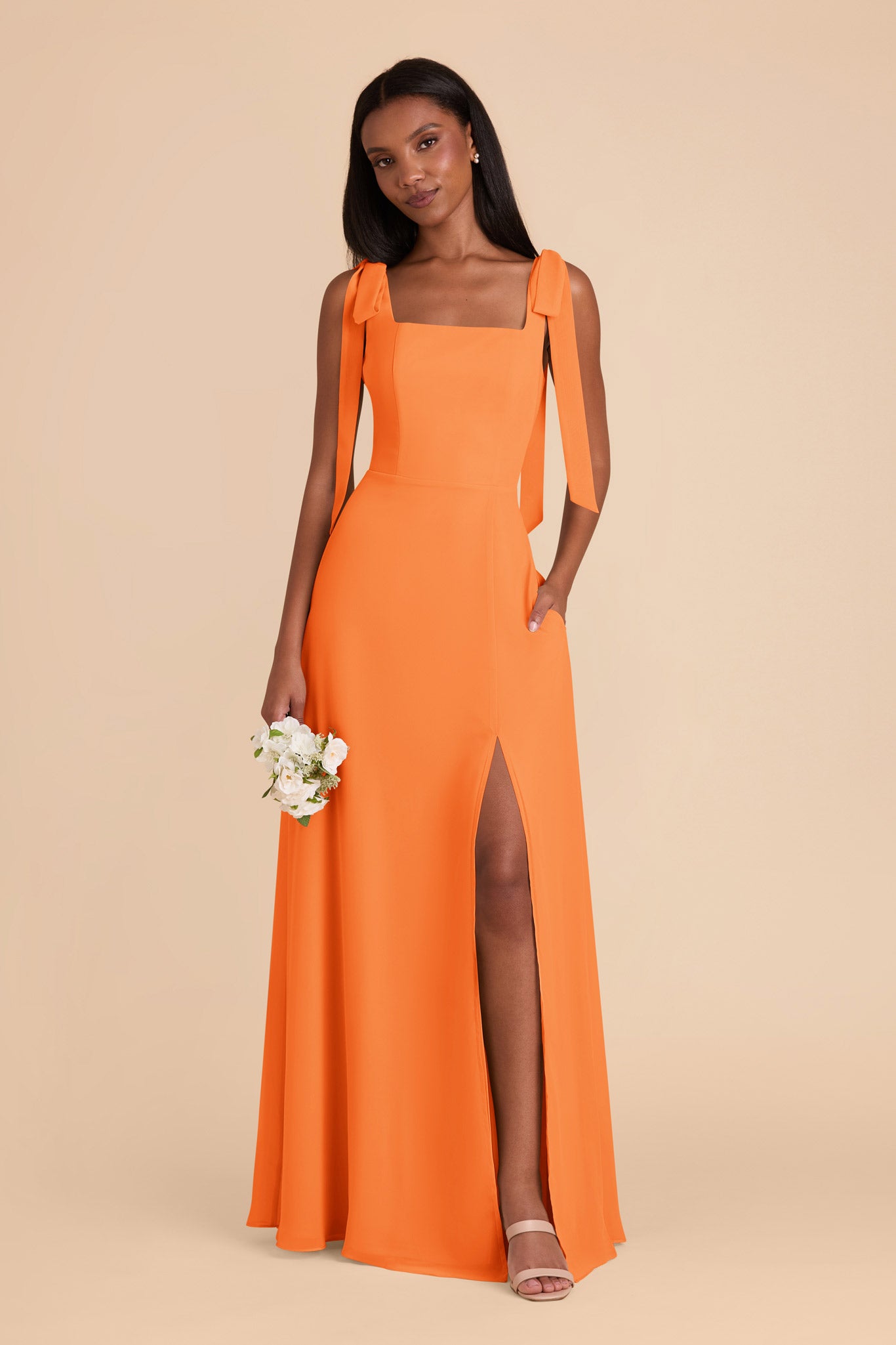 Apricot Alex Convertible Chiffon Dress by Birdy Grey