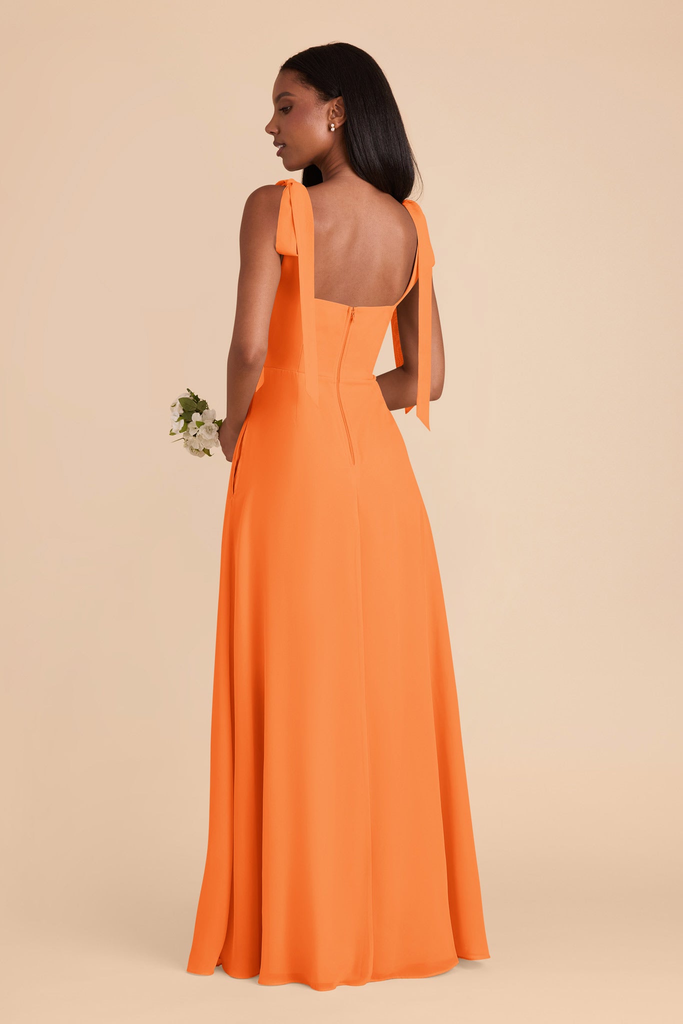 Apricot Alex Convertible Chiffon Dress by Birdy Grey