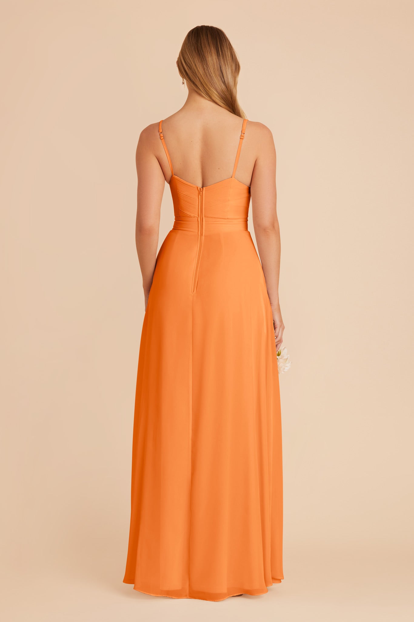 Apricot Deborah Chiffon Dress by Birdy Grey