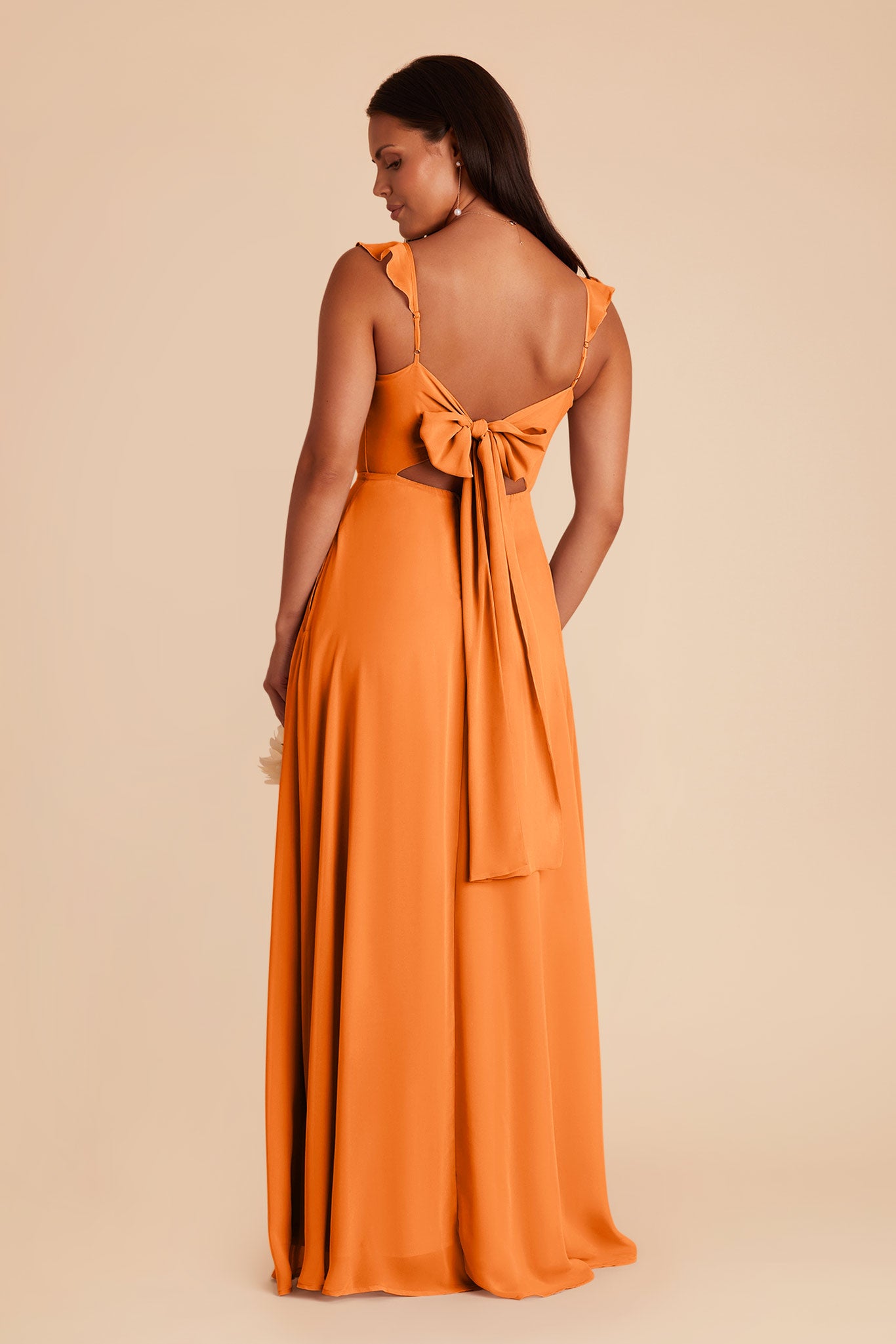 Apricot Doris Chiffon Dress by Birdy Grey