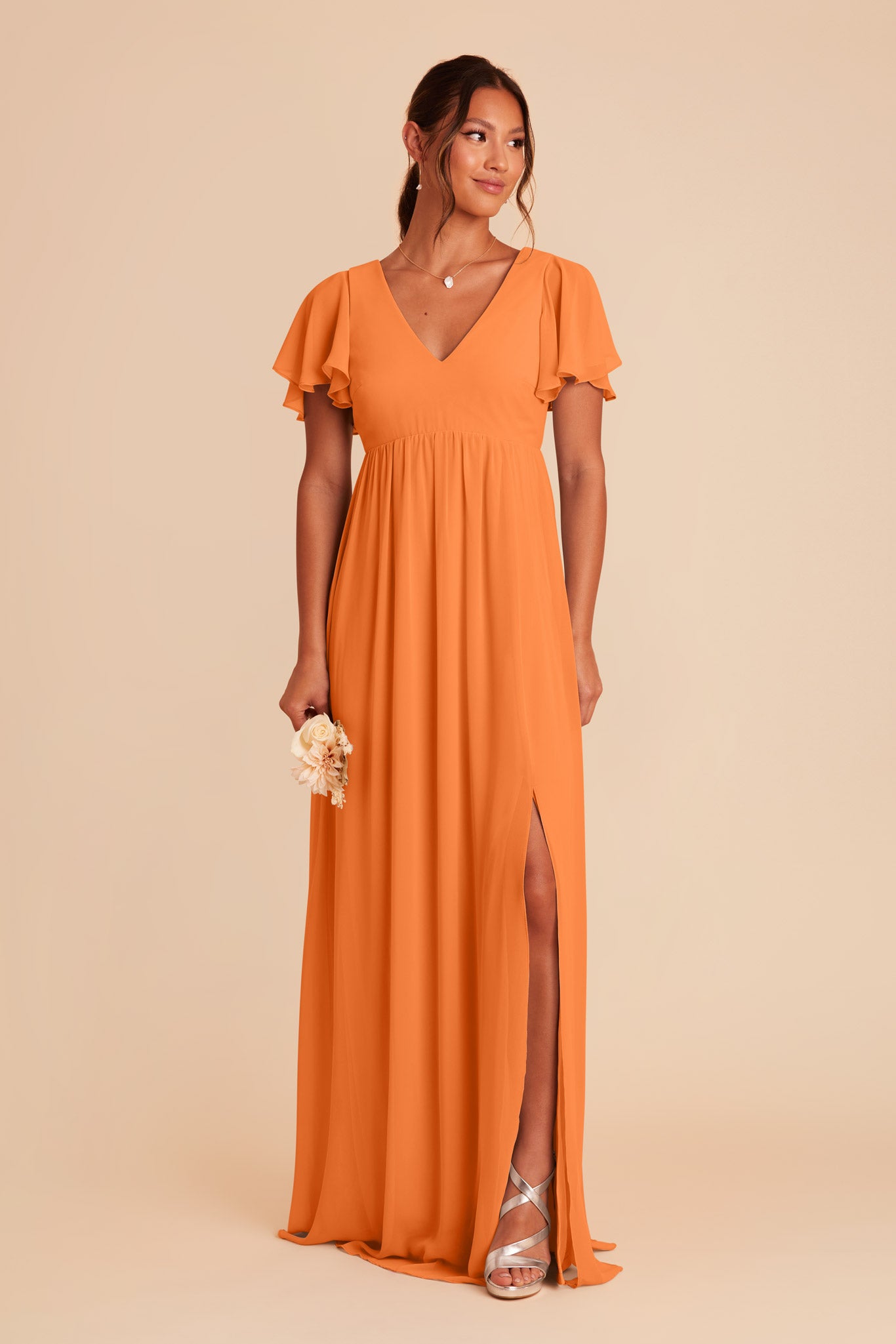 Apricot Hannah Empire Dress by Birdy Grey