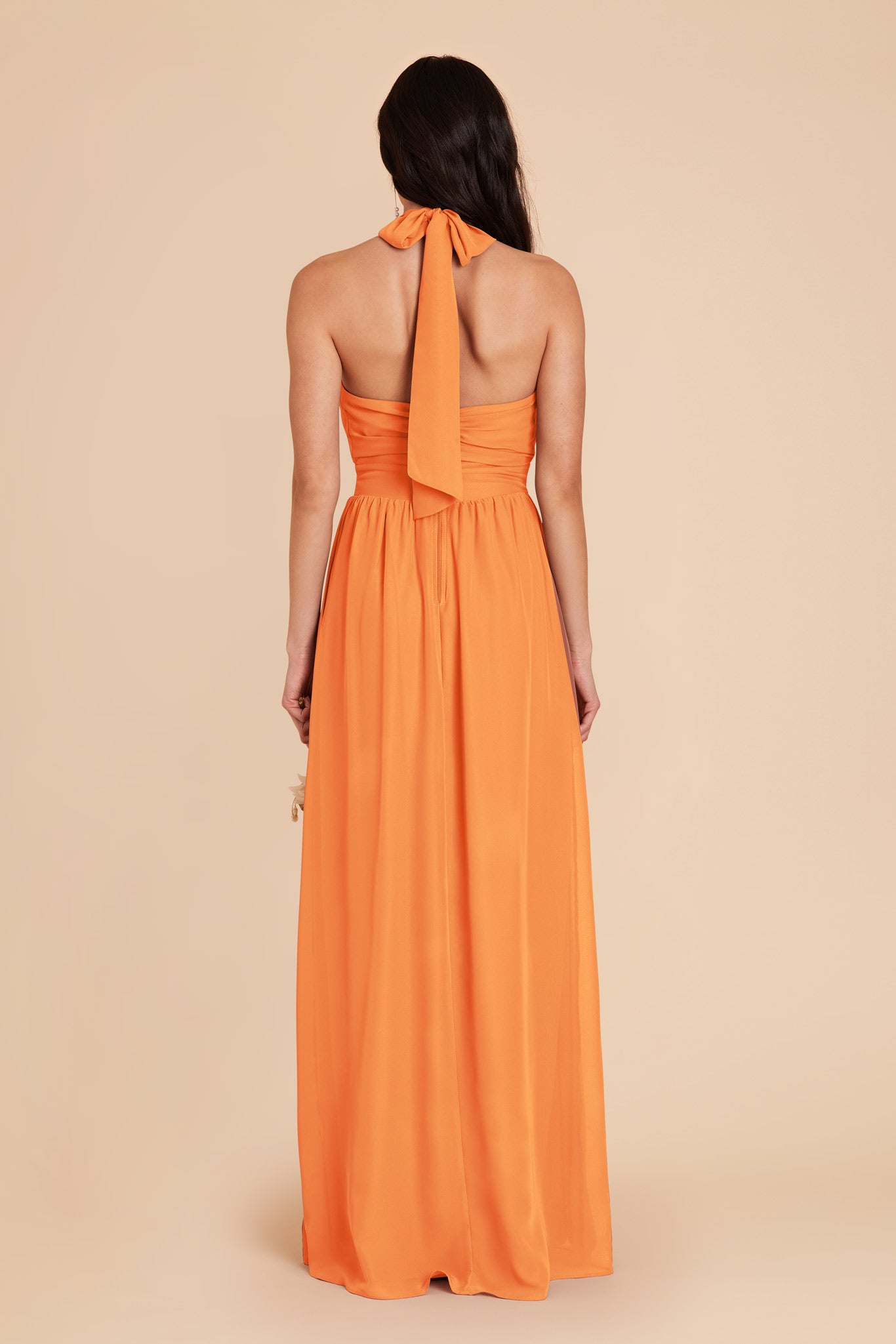 Apricot Joyce Chiffon Dress by Birdy Grey