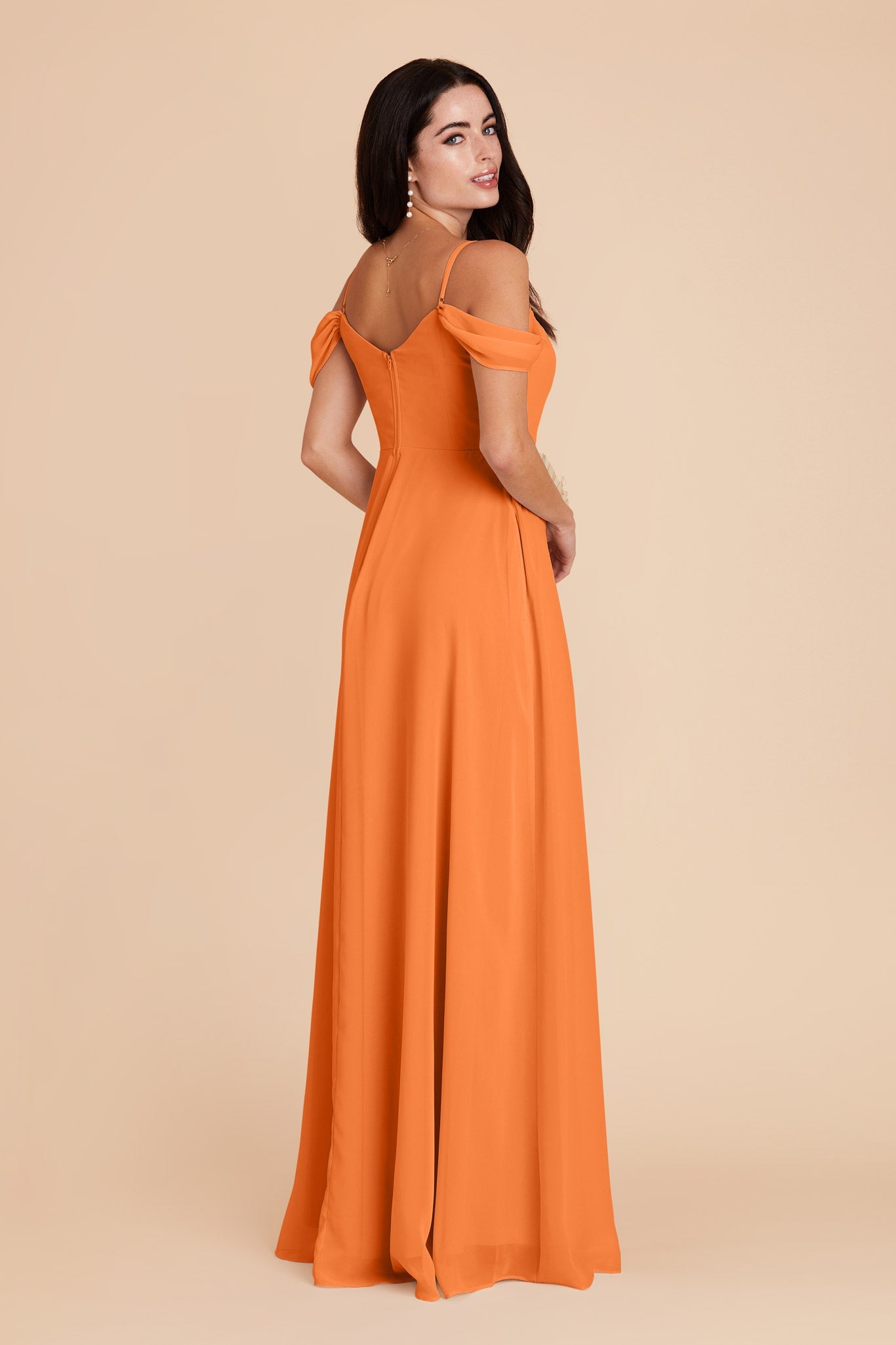 Apricot Spence Convertible Chiffon Dress by Birdy Grey