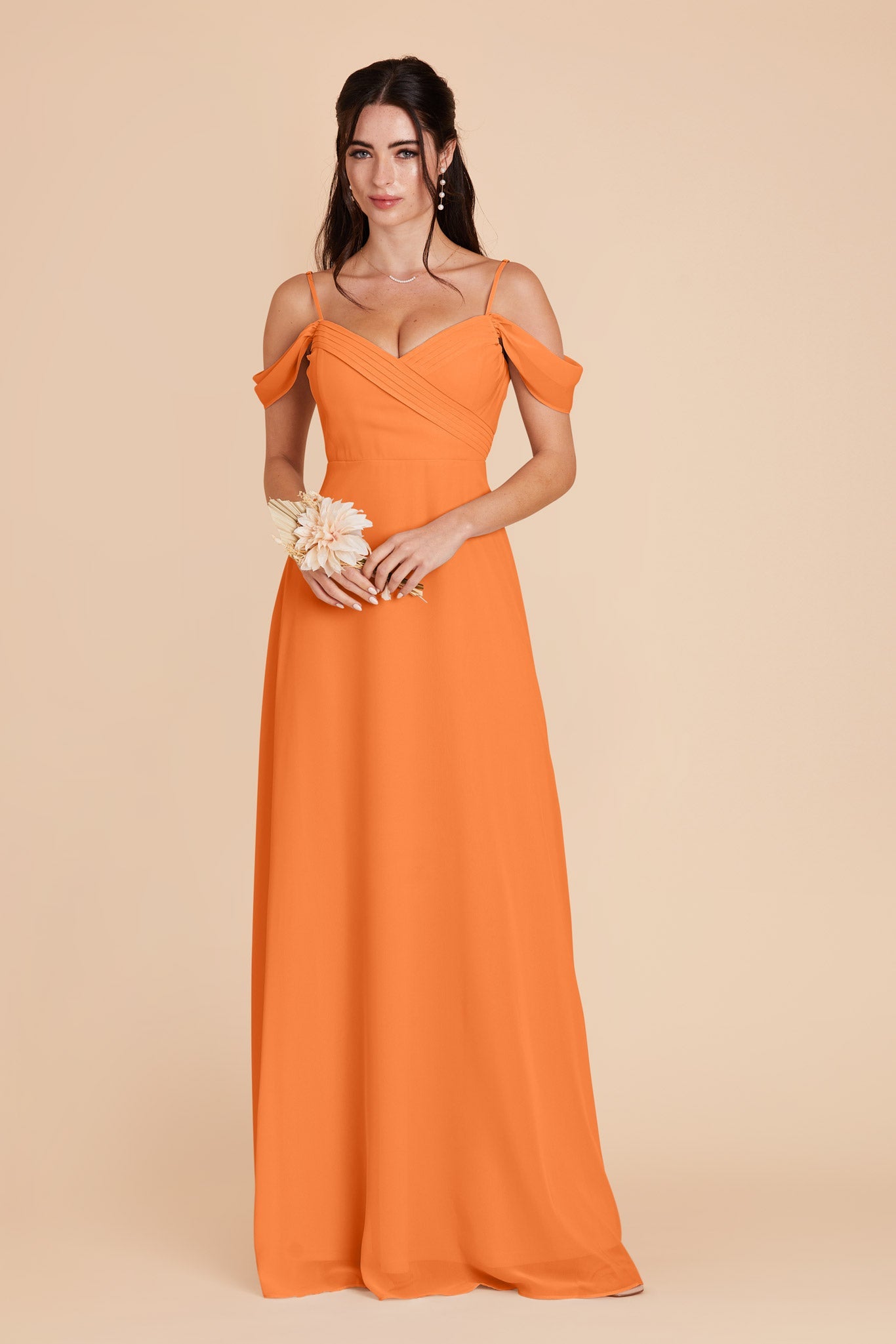 Apricot Spence Convertible Chiffon Dress by Birdy Grey