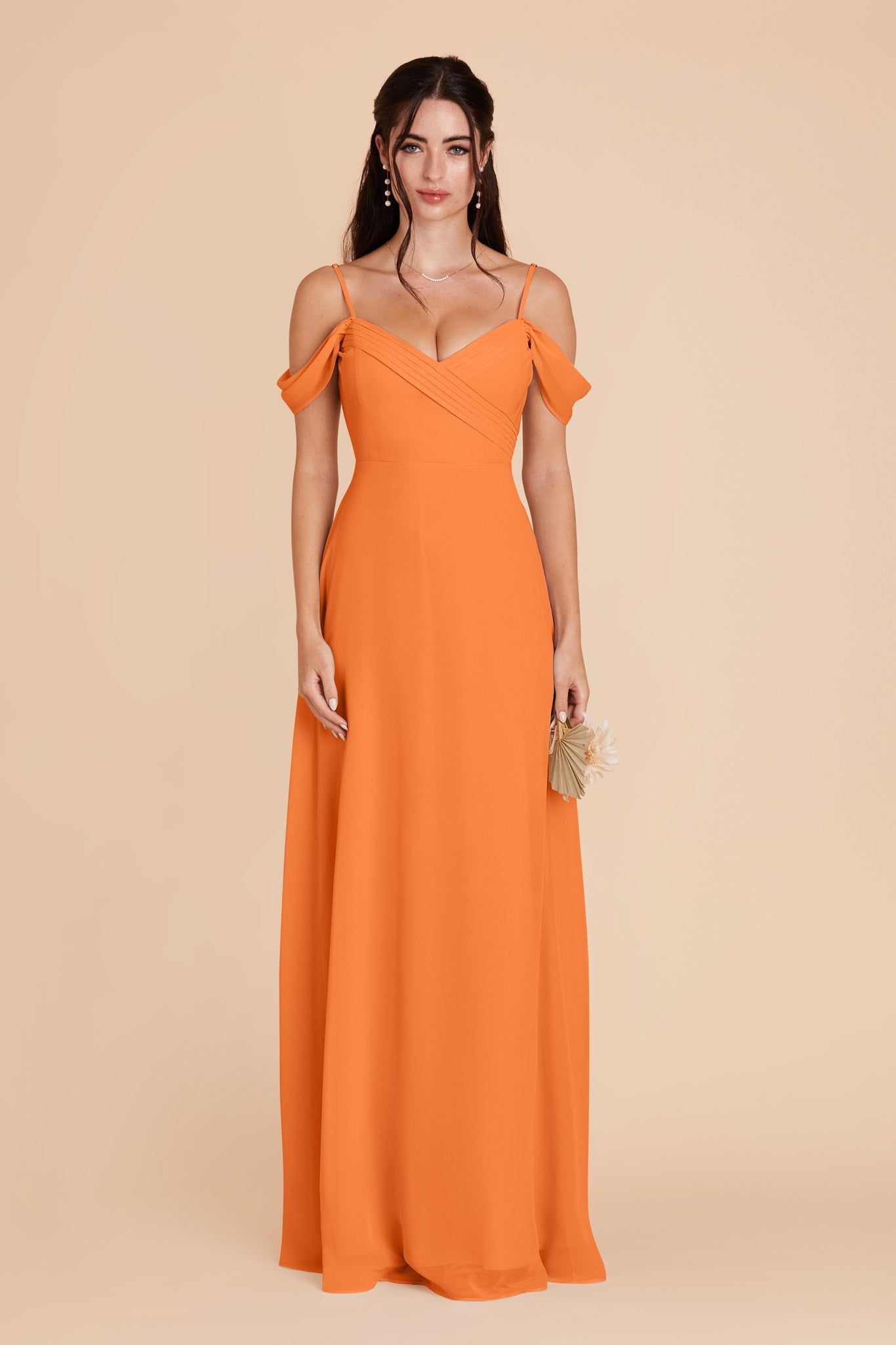 Apricot Spence Convertible Chiffon Dress by Birdy Grey