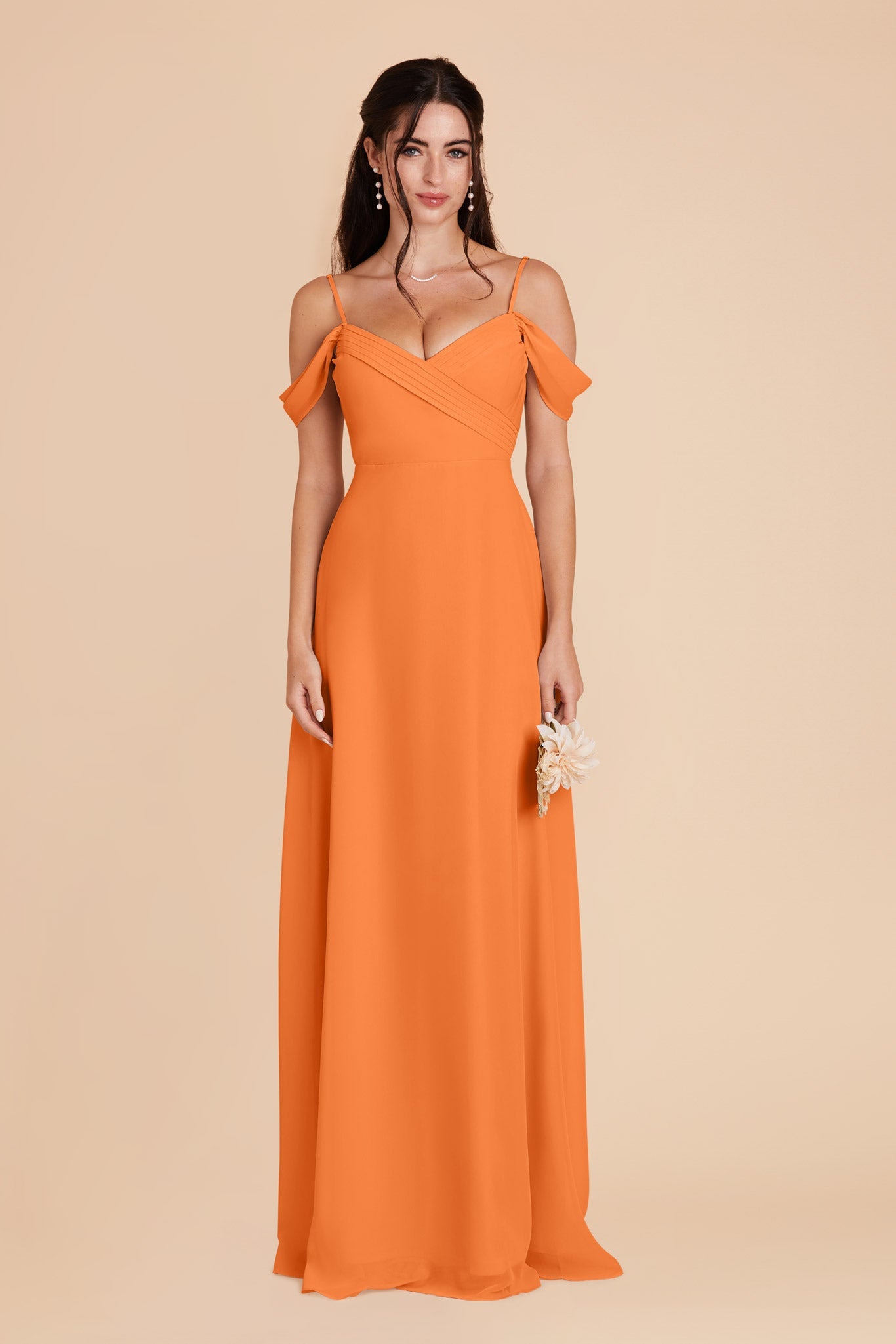 Apricot Spence Convertible Chiffon Dress by Birdy Grey