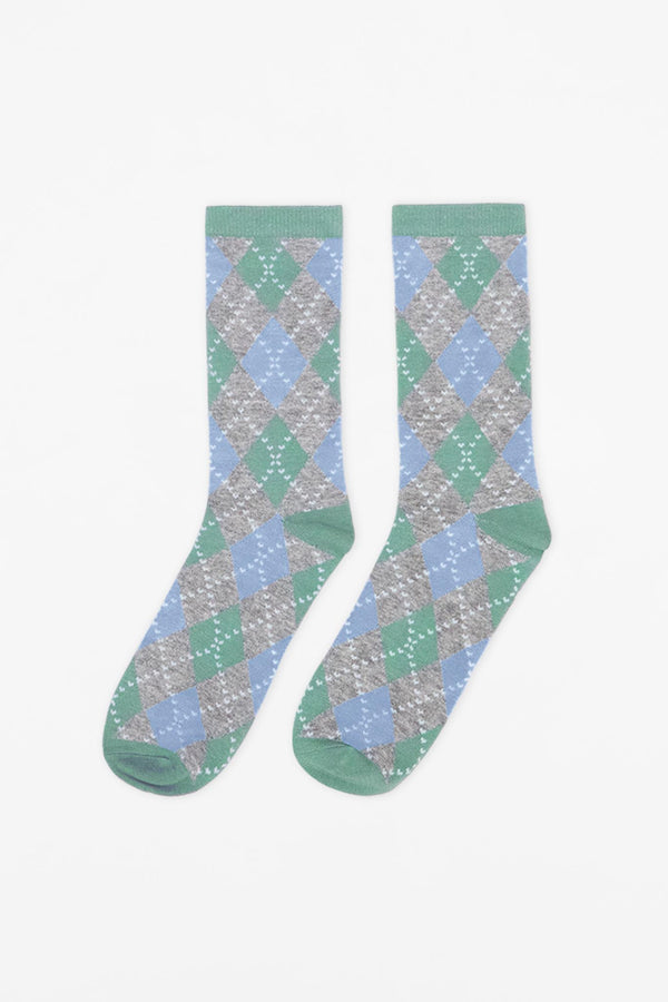 Groomsmen Socks - Blue Argyle | Birdy Grey