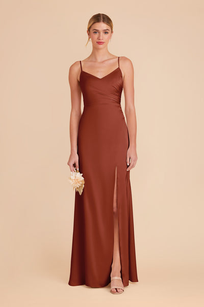 Auburn Catherine Matte Satin Dress by Birdy Grey